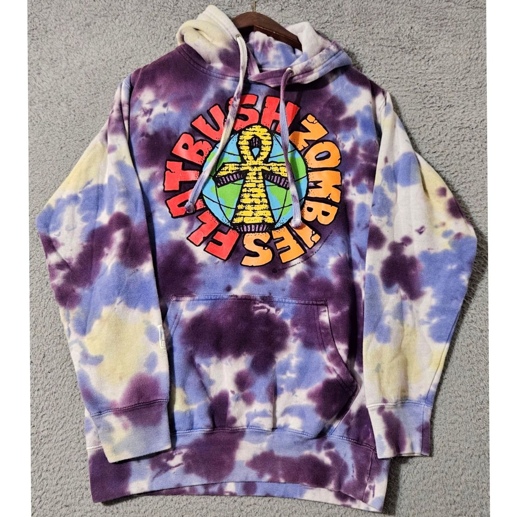 Vintage VINTAGE Flatbush Zombies Hoodie Pullover Tie Dye Purple White Mens Size S Size US S / EU 44-46 / 1 - 2 Thumbnail