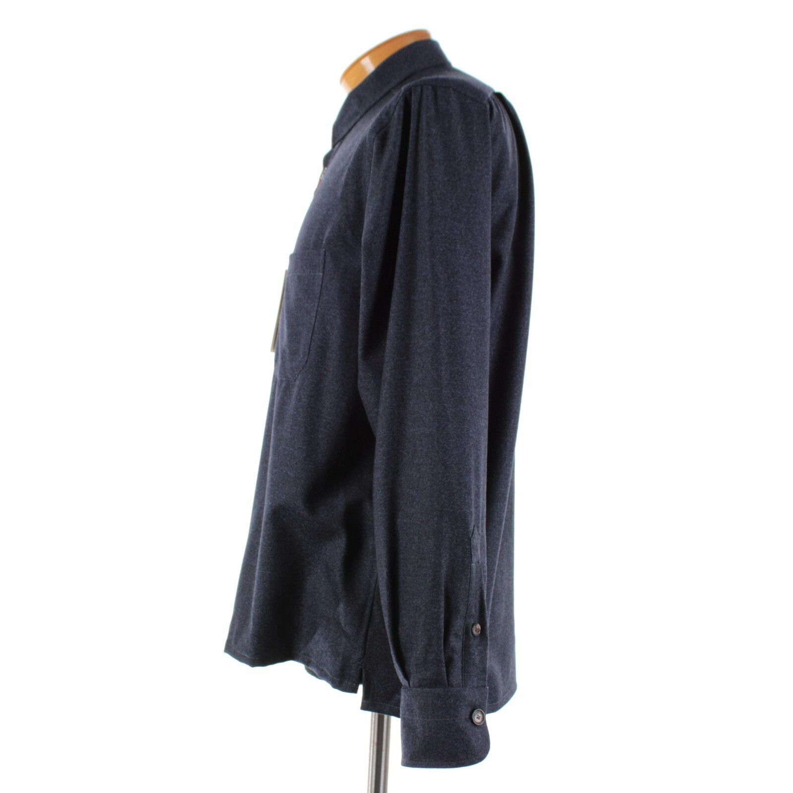 Luciano Barbera Luciano Barbera Overshirt Size L US In Blue Wool Size US L / EU 52-54 / 3 - 4 Thumbnail
