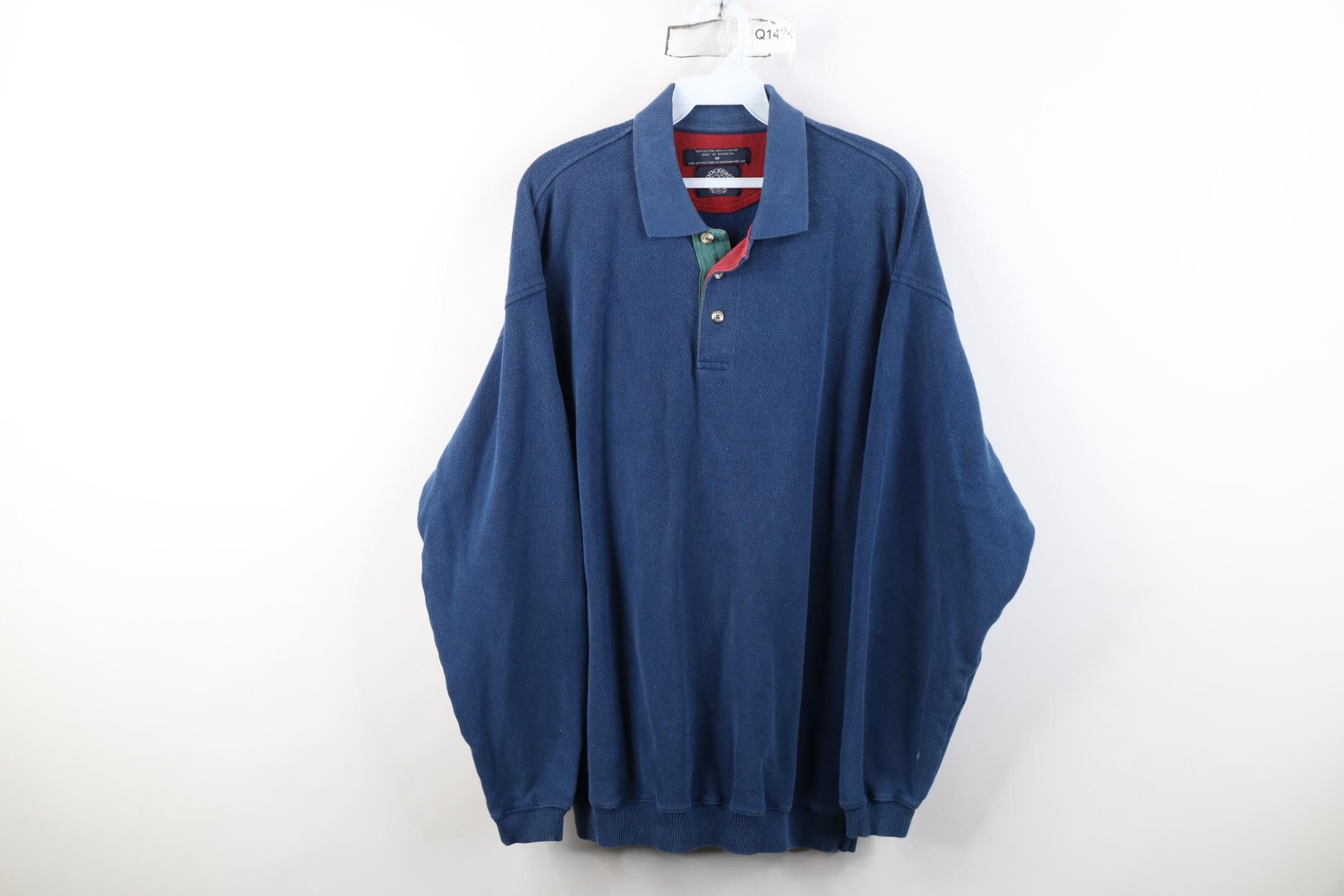 Vintage Vintage 90s Streetwear Heavyweight Knit Pullover Polo Size US M / EU 48-50 / 2 - 1 Thumbnail