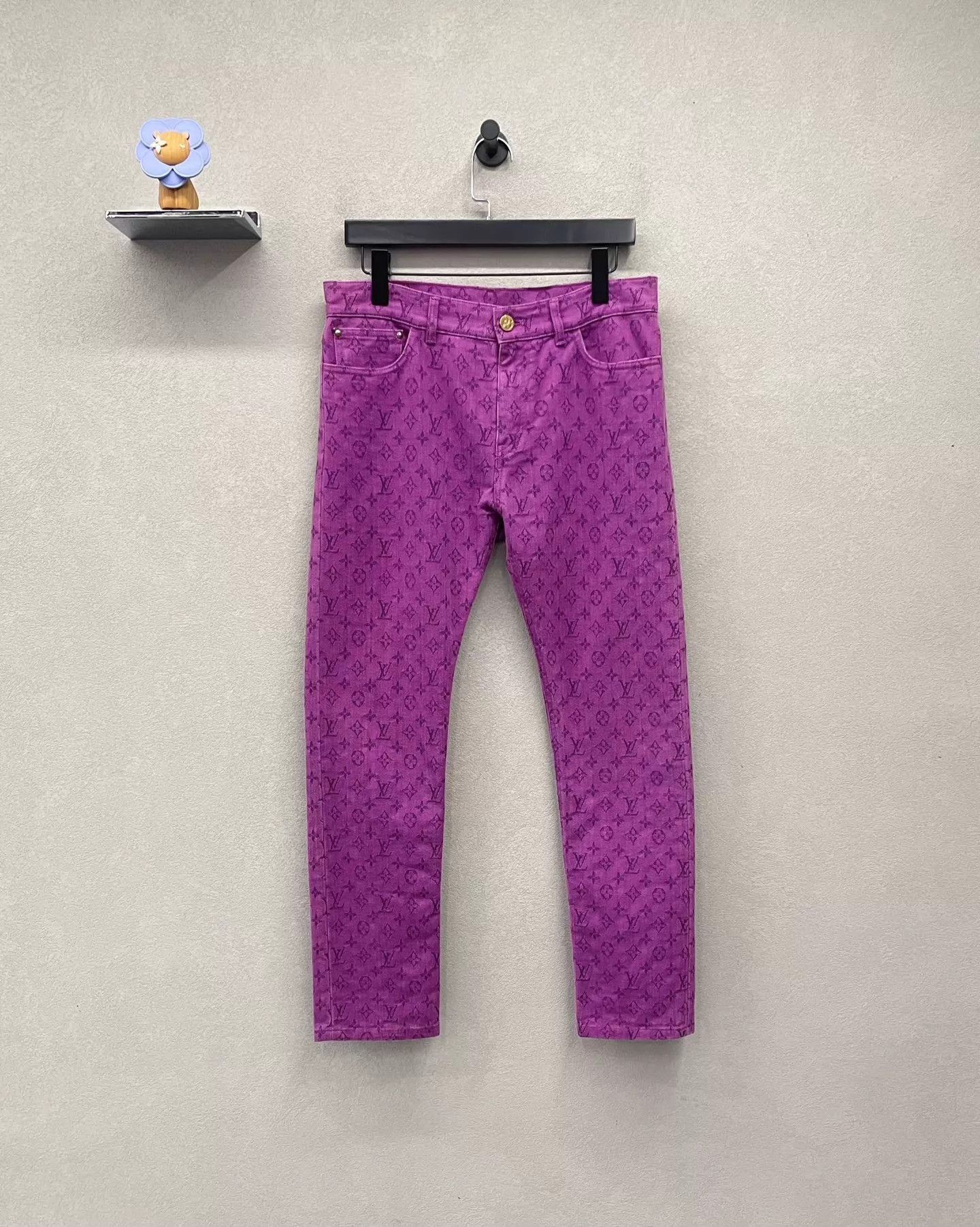 Louis Vuitton Purple Patterned Casual Pants Size 30 Size US 30 / EU 46 - 1 Thumbnail