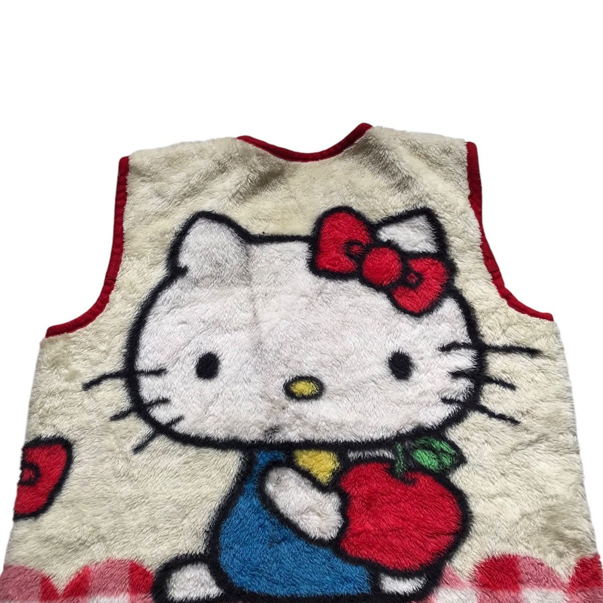 RARE VINTAGE HELLO KITTY FUR FLEECE SLEEVELESS JACKET