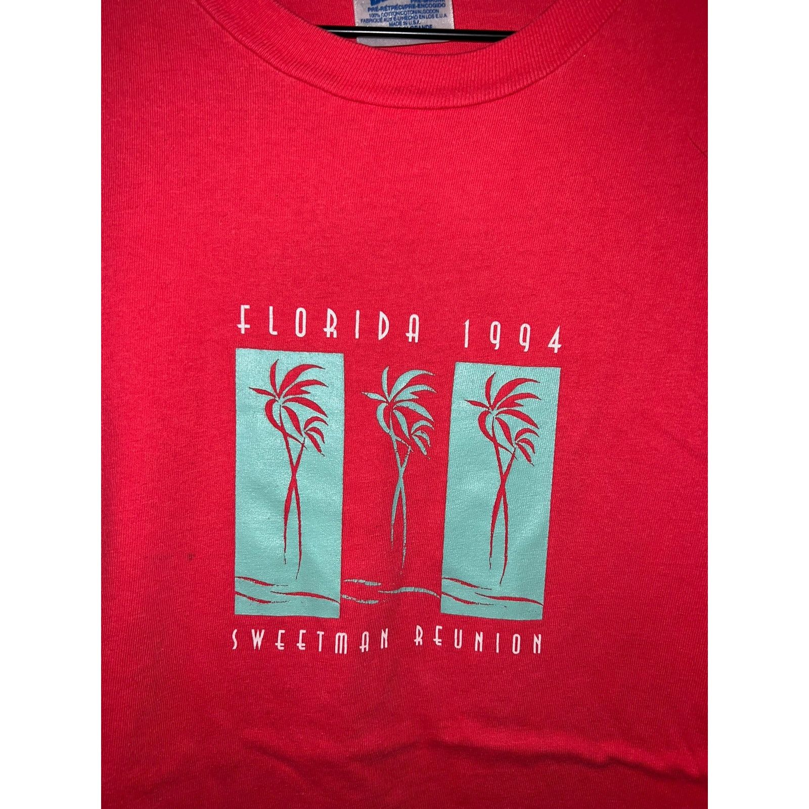 Hanes Vintage Florida Shirt 1994 Sweetman Reunion Tee 90s VTG XL Size US XL / EU 56 / 4 - 3 Thumbnail