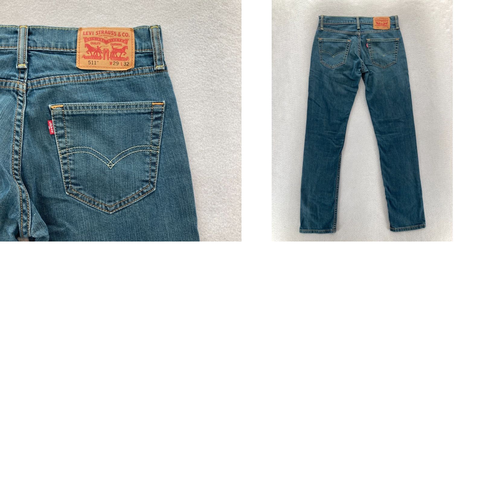 Levi's Levi's 511 Jeans Mens 29x30 Slim Straight Leg Blue Stretch Denim Mid Rise Casual Size US 29 - 9 Thumbnail