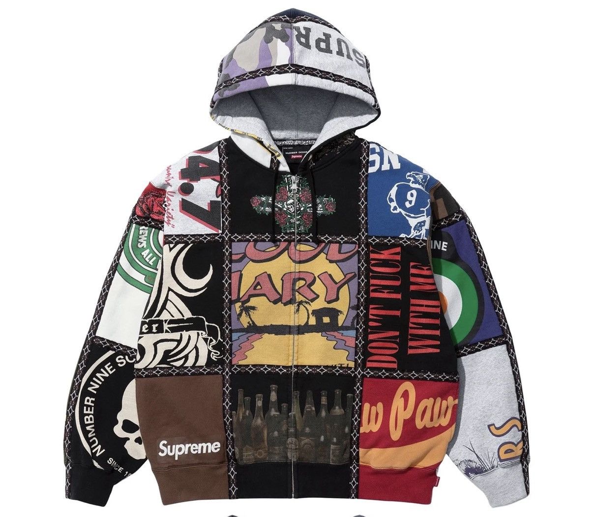 Supreme Patchwork Hoodie | Grailed