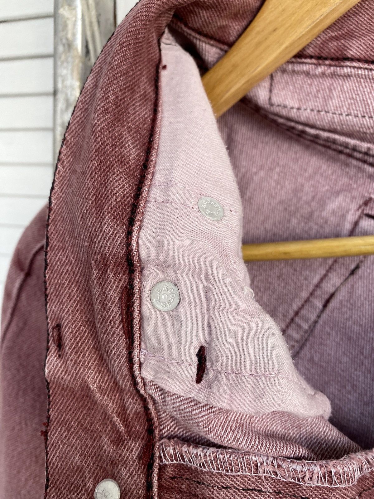 Levi's × Vintage Vintage Levi’s 501 Hand-Dyed Burgundy Denim Jeans Pants USA Size US 28 / EU 44 - 11 Thumbnail
