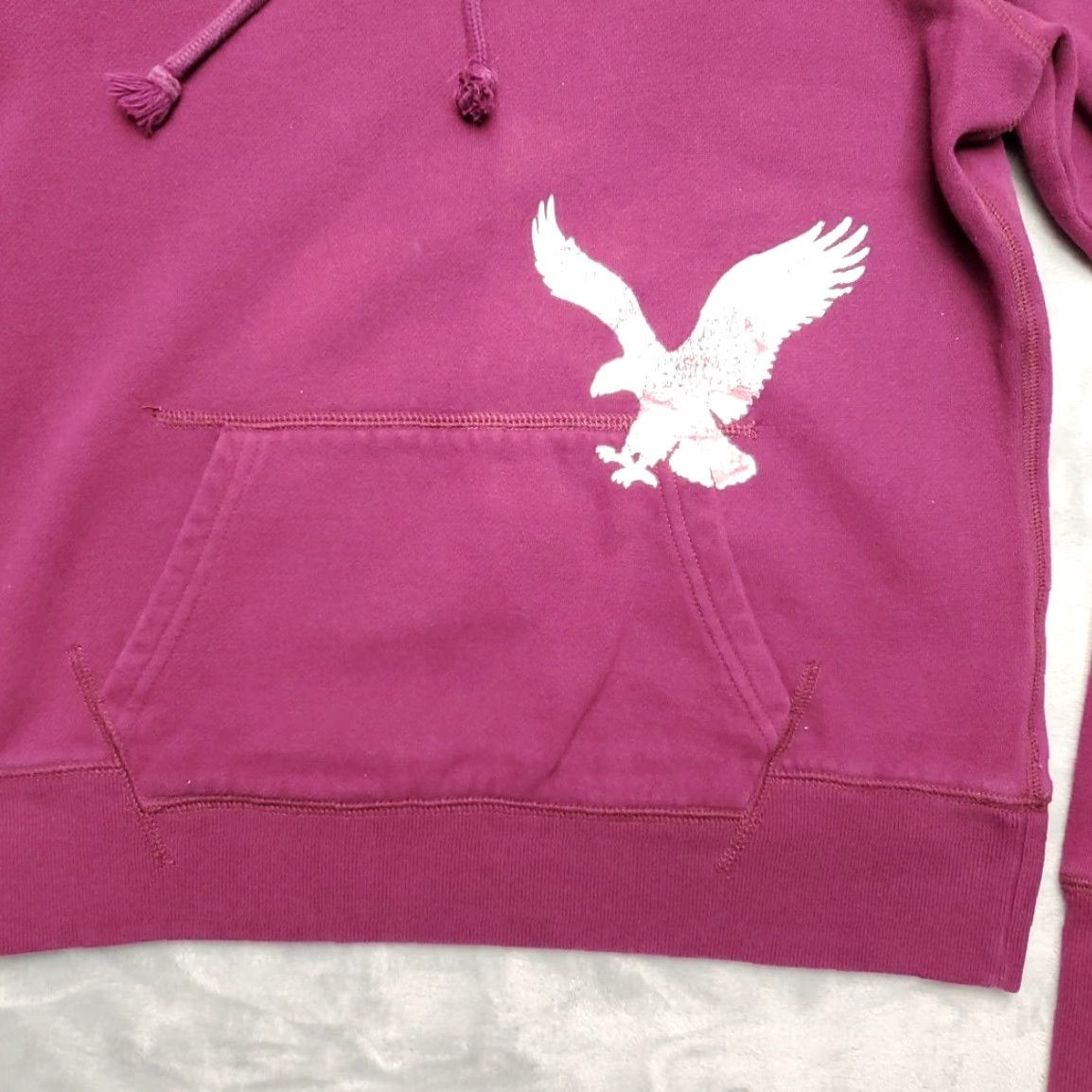American Eagle Outfitters VINTAGE American Eagle Hoodie Womens M Purple Hooded Pullover Sweatshirt Y2K Retro Style Size M / US 6-8 / IT 42-44 - 2 Thumbnail