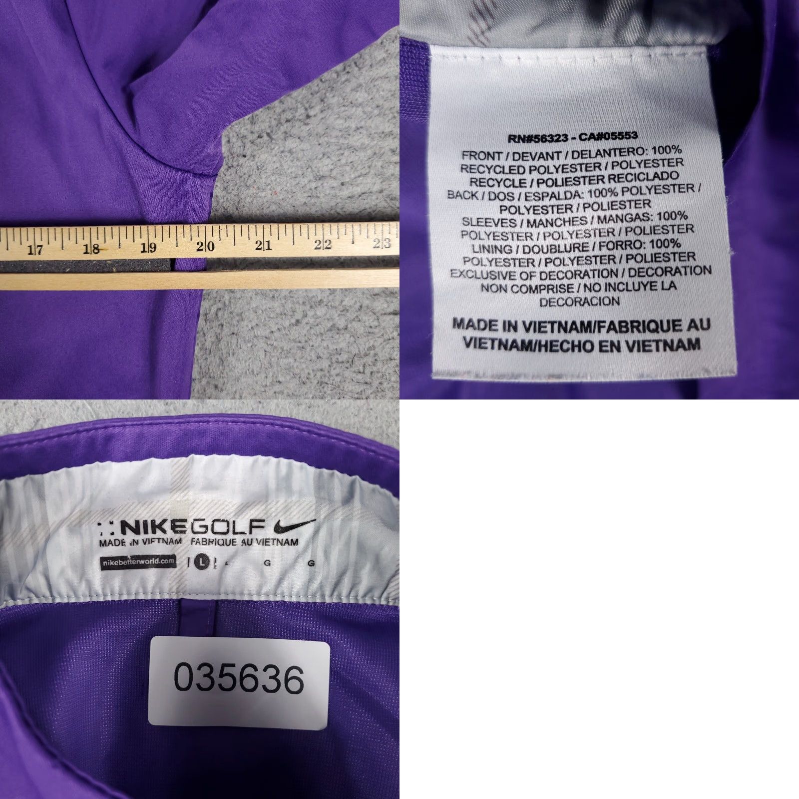 Nike Nike Jacket Womens L Purple 1/2 Zip Windbreaker Logo Swoosh Casual Sports Windbreaker Womens Size L / US 10 / IT 46 - 8 Thumbnail
