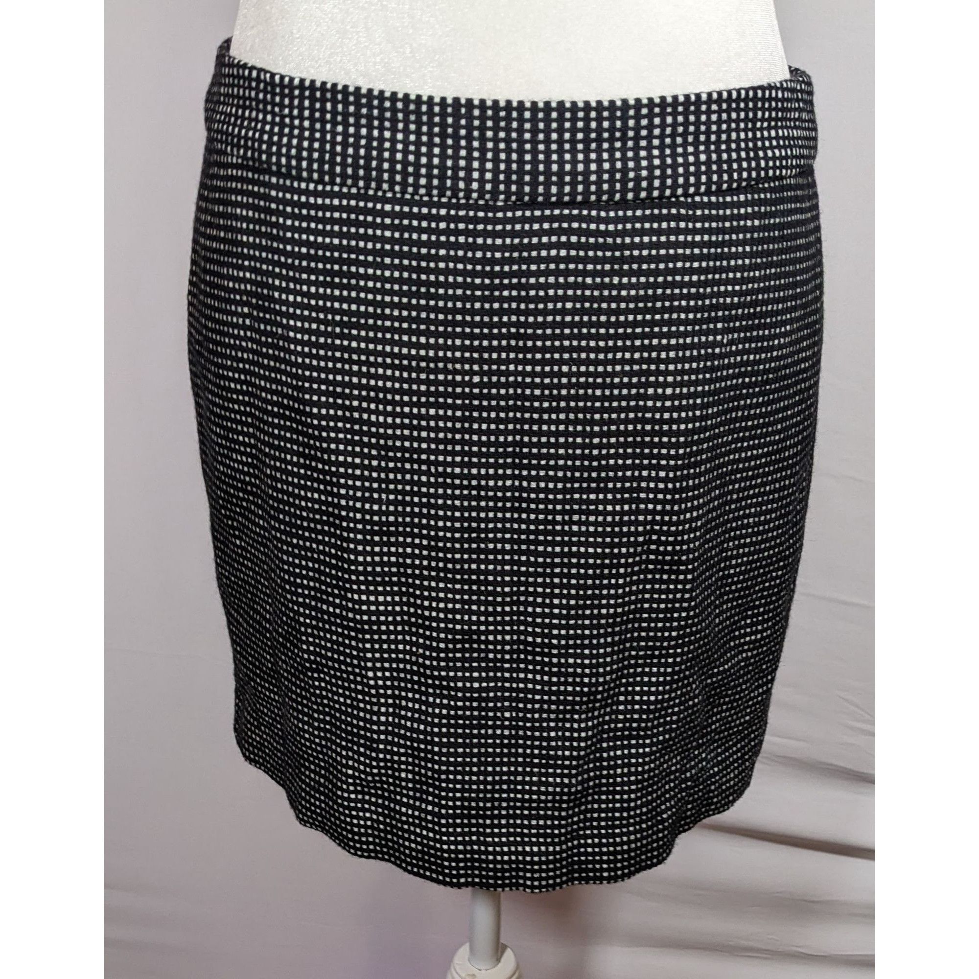 Gap Gap Preppy Black And White Wool Mini Skirt Size 26" / US 2 / IT 38 - 4 Thumbnail