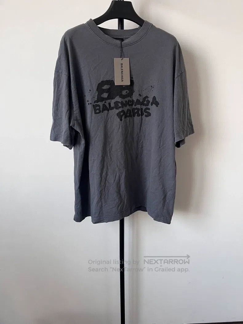 Balenciaga Balenciaga Letter Printed Casual Round Neck Short Sleeve T Size US M / EU 48-50 / 2 - 1 Thumbnail