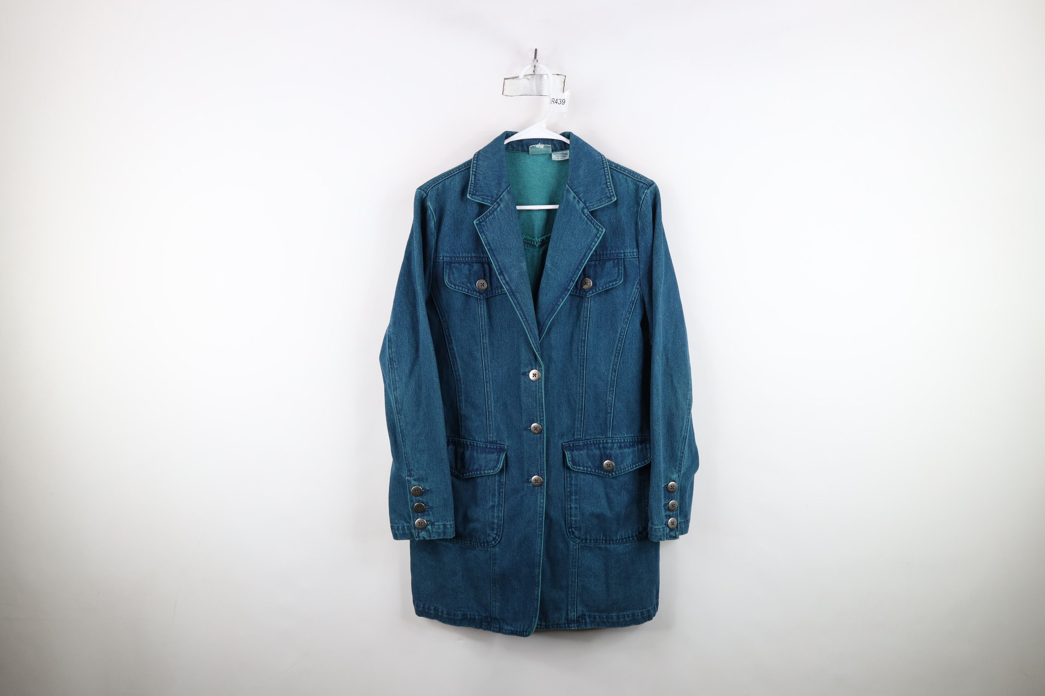 Vintage Vintage 90s Streetwear Stonewashed Denim Jean Blazer Jacket Size M / US 6-8 / IT 42-44 - 1 Thumbnail