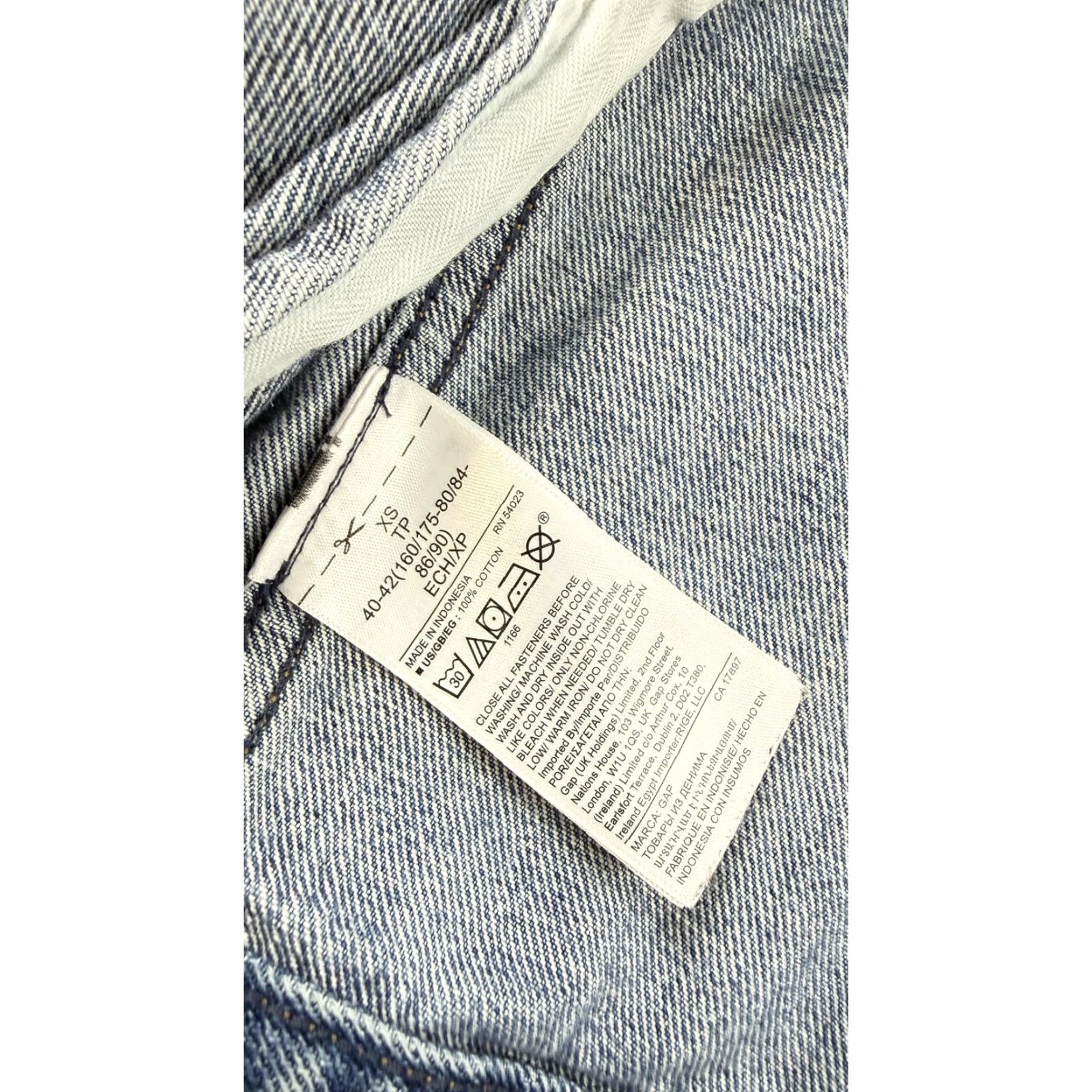 Gap GAP Jacket Womens XS Blue Denim Trucker Jean Coat 100% Cotton Casual Jacket Women XS Blue Denim Casual All Seasons Pockets Button Front Size 26" / US 2 / IT 38 - 5 Thumbnail