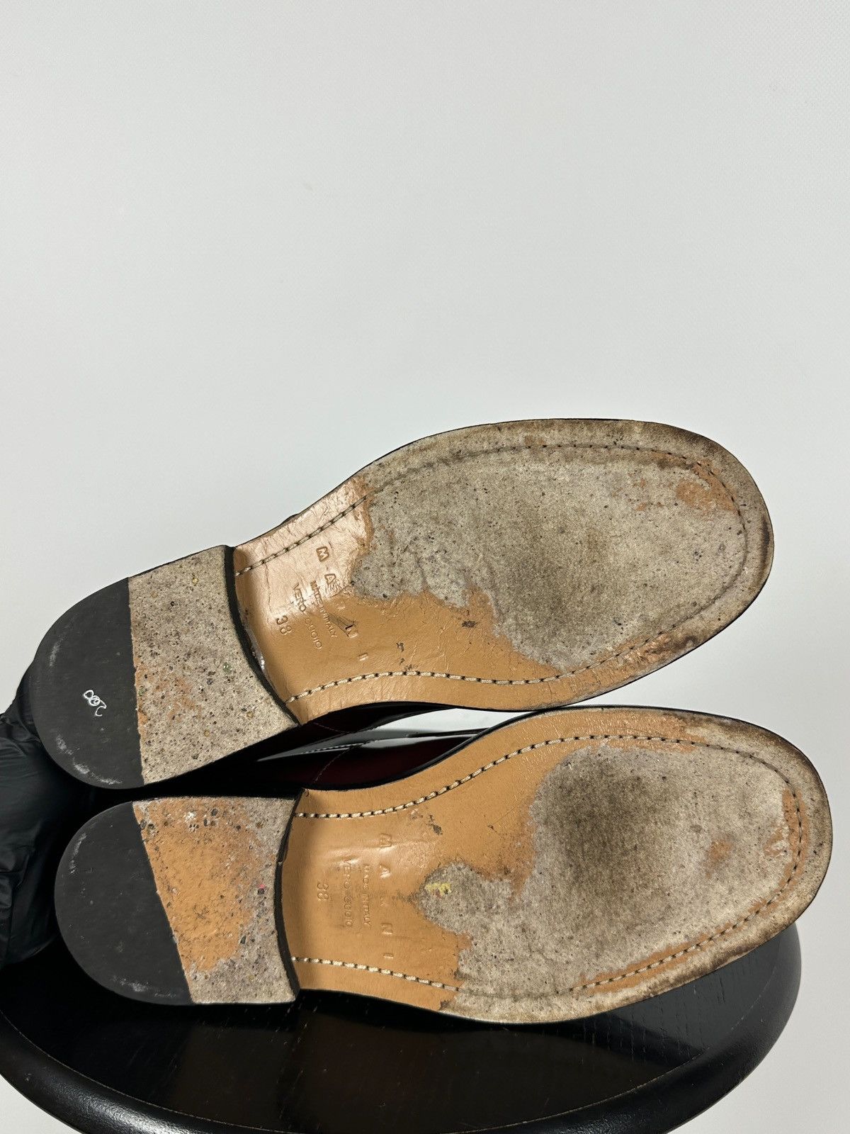 Marni Marni Bambi 3.0 Burgundy Leather Double Monk Strap Loafers Size US 8 / IT 38 - 21 Thumbnail