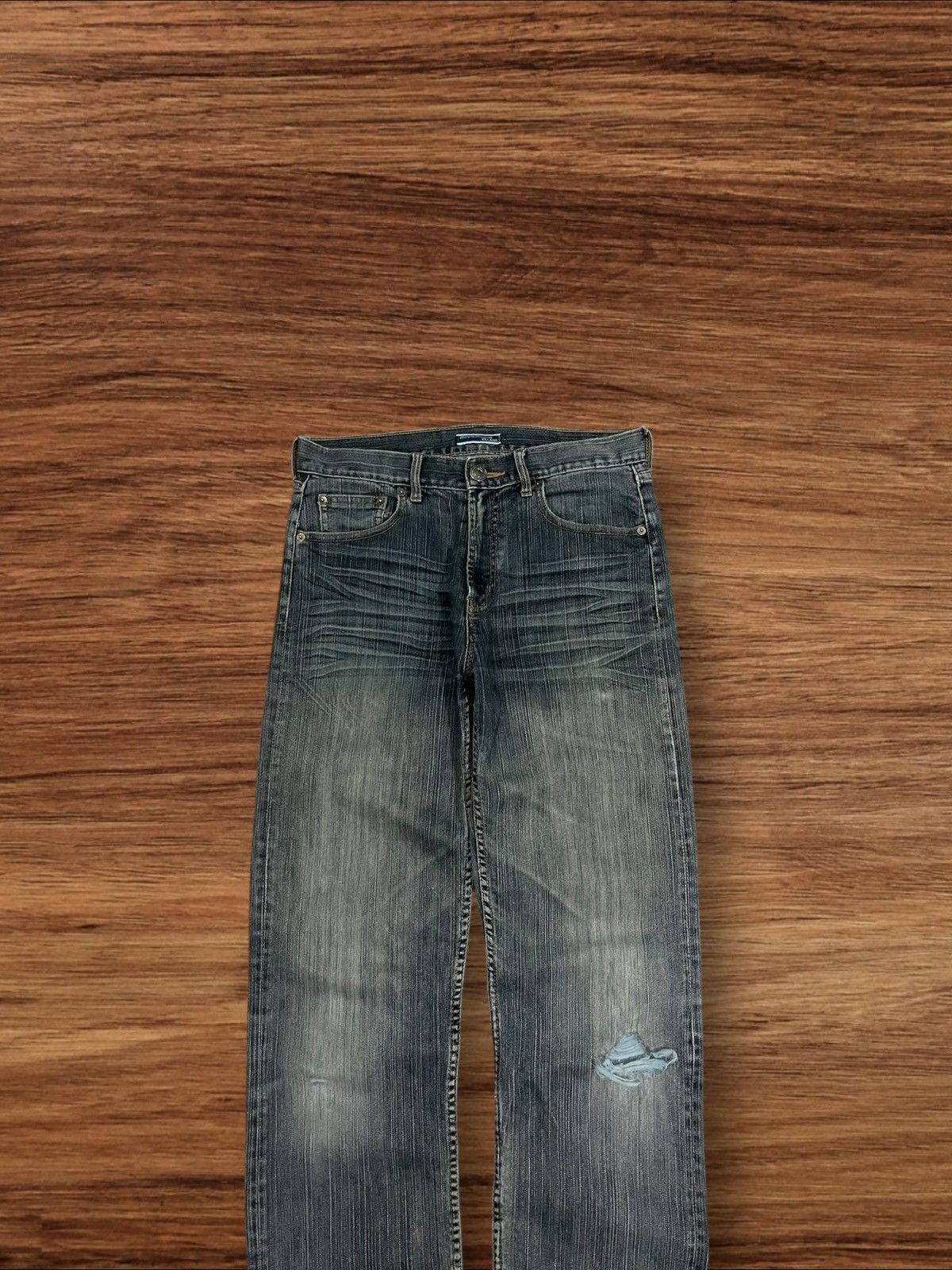 Japanese Brand ⚡️Distressed⚡️Vintage Japanese Brand Villand Dark Blue Jeans Size US 30 / EU 46 - 3 Thumbnail