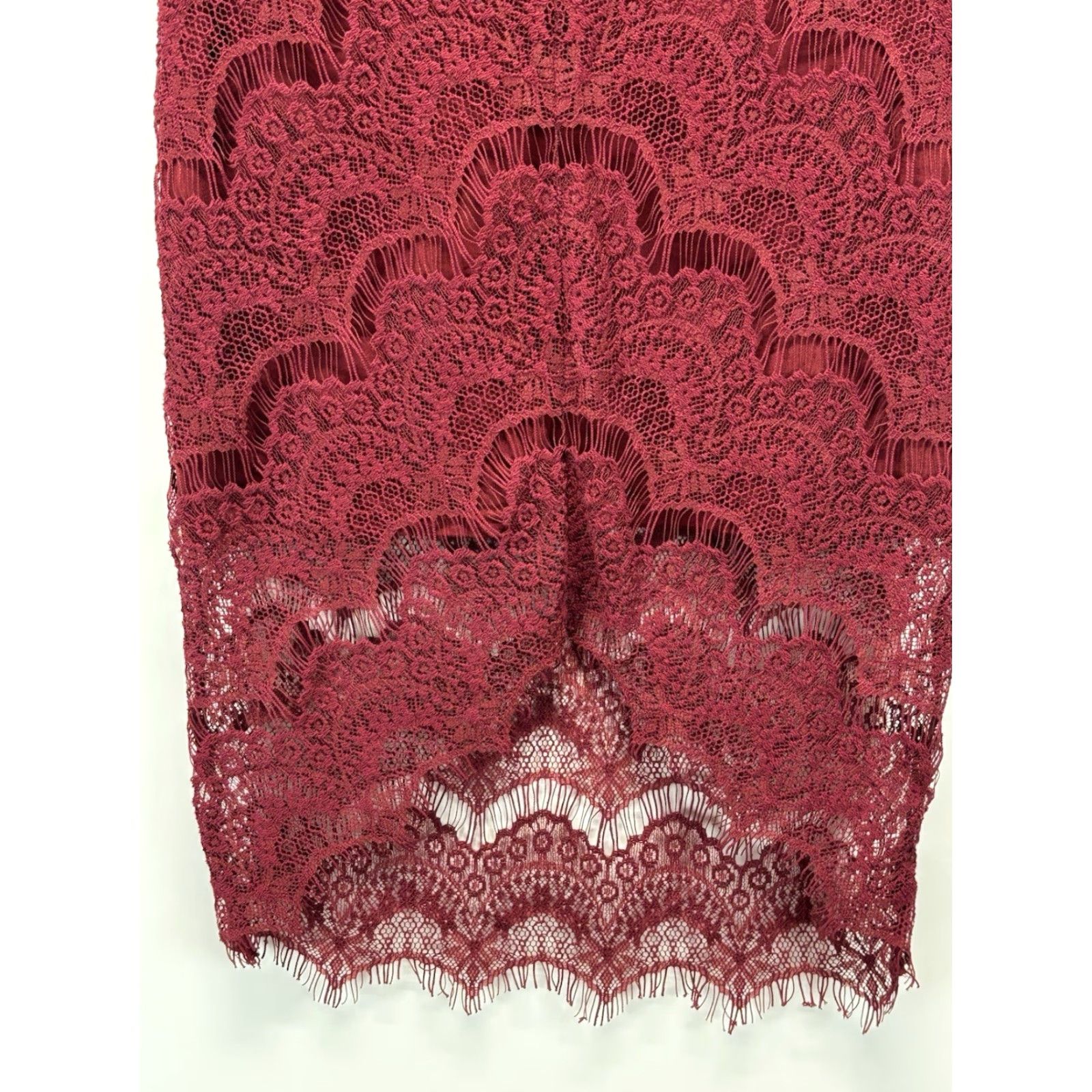 Free People Free People Dress Women XS Lace Overlay Wine Boho Goth Party Cocktail Size XS / US 0-2 / IT 36-38 - 5 Thumbnail