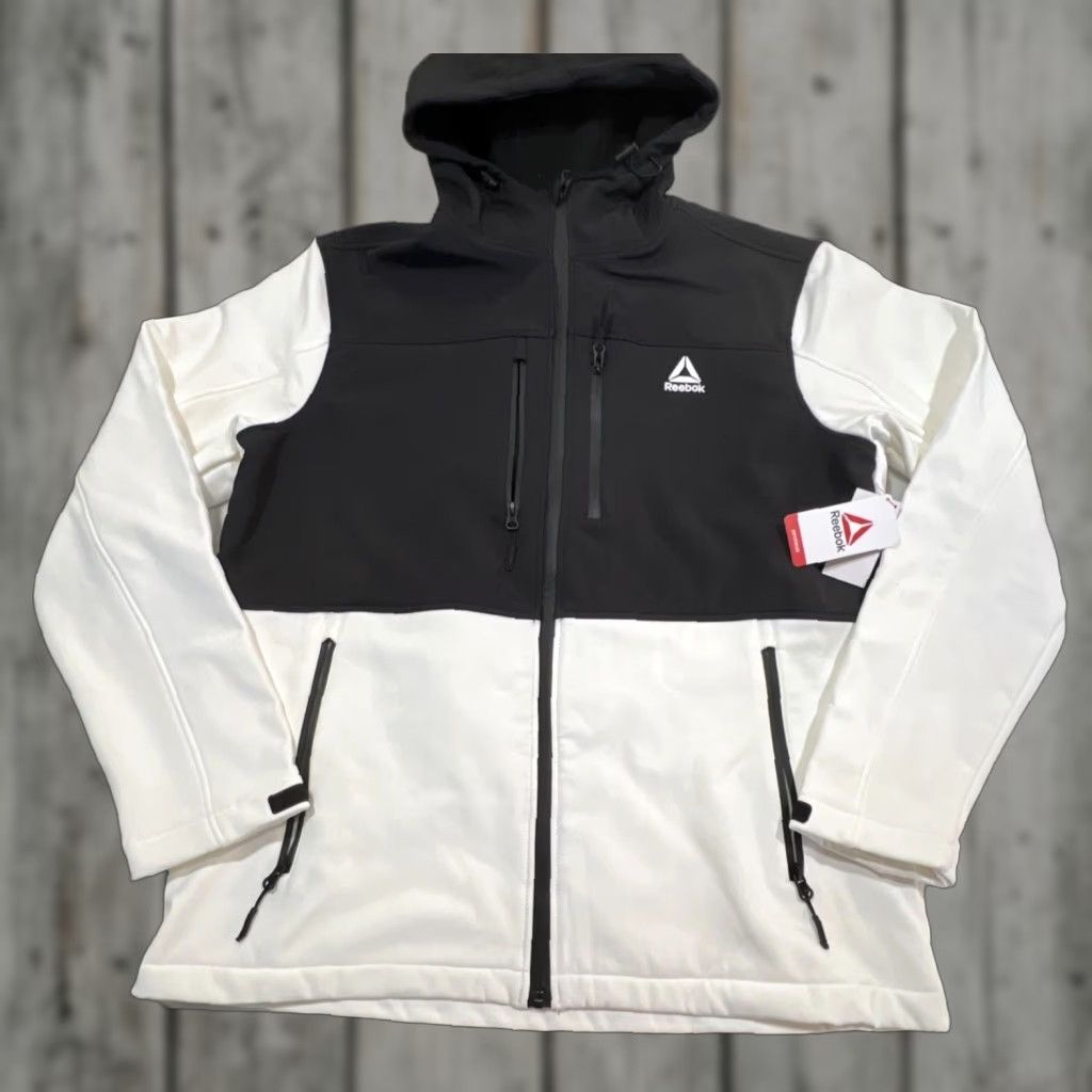 Reebok Reebok Softshell Fleece Lined Jacket L Hood Full Zip Pockets Outerwear NWT Size US L / EU 52-54 / 3 - 1 Thumbnail