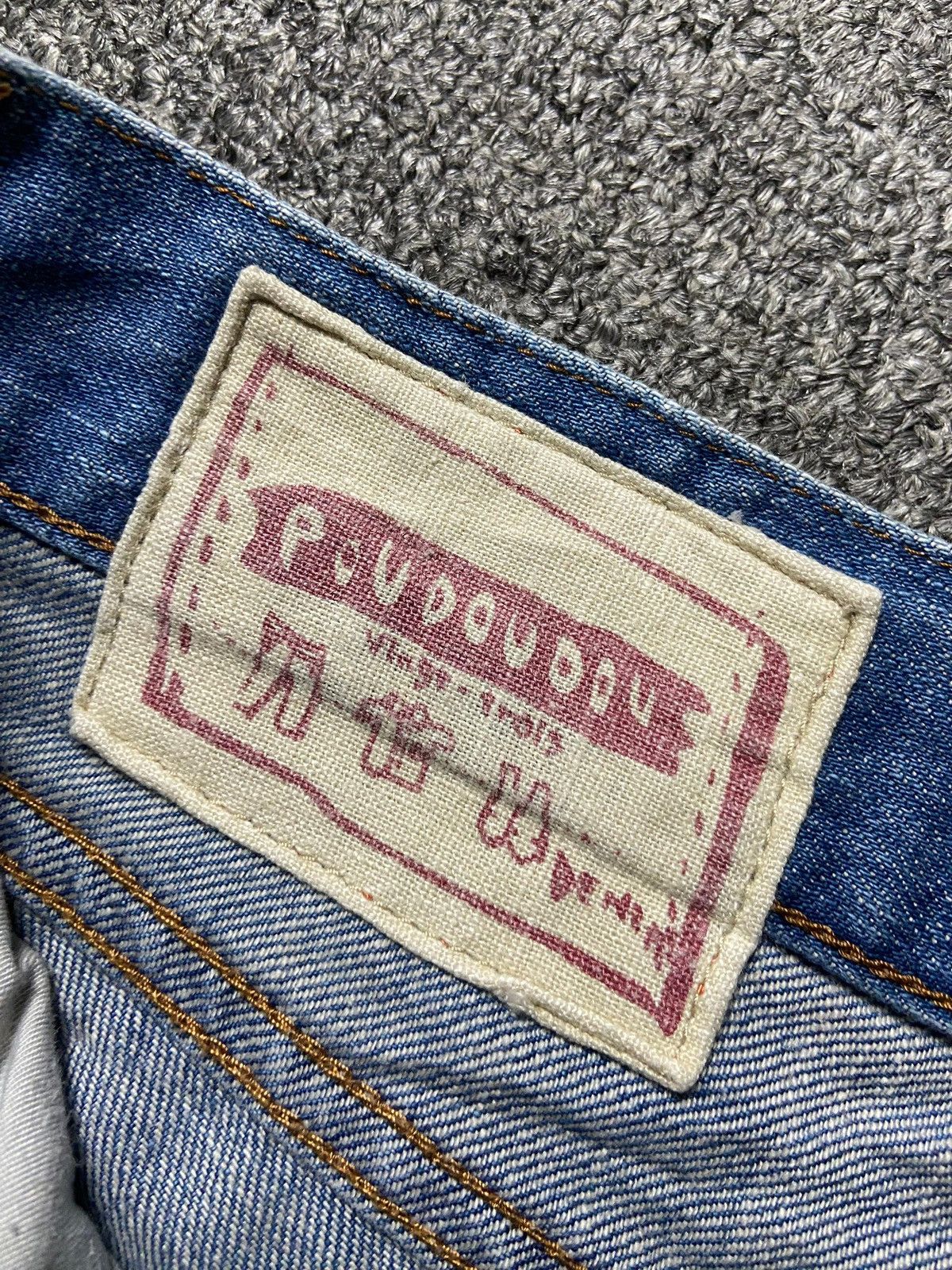 Japanese Brand Vintage POU DOU DOU Patchwork Denim Jeans (153) Size US 33 - 3 Thumbnail