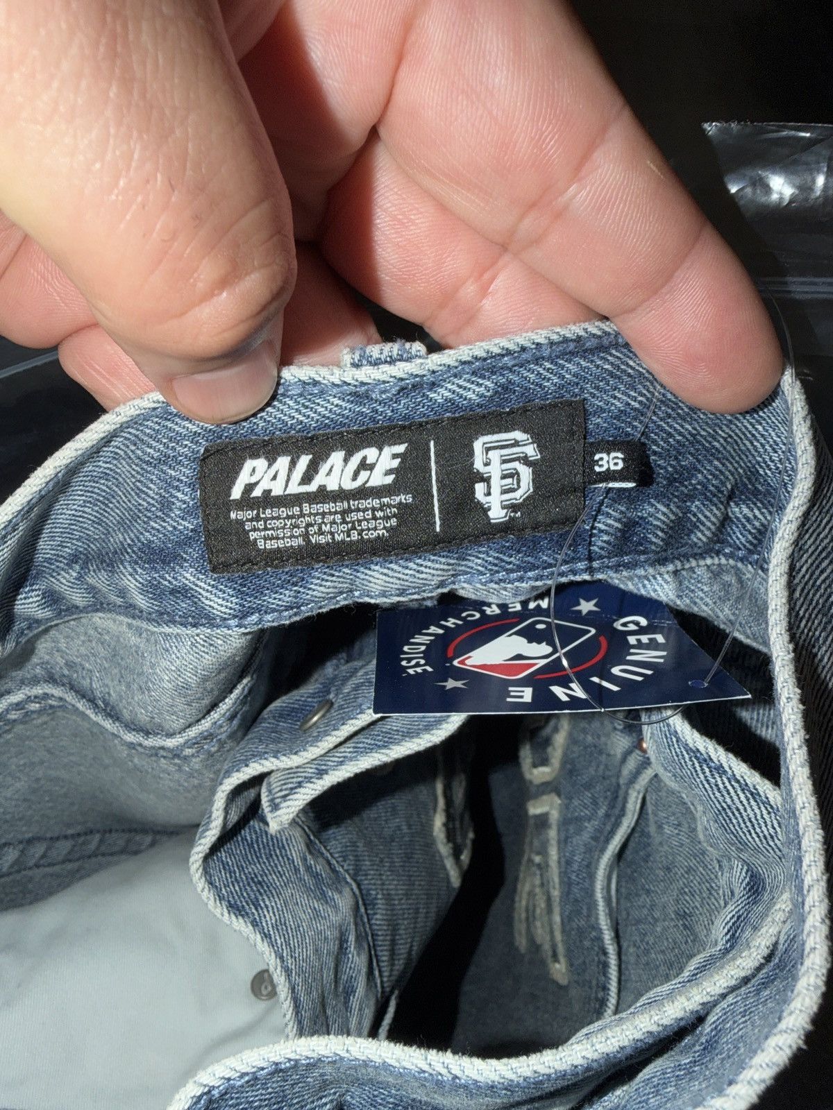 Palace Palace San Francisco Giants Baggy Denim Shorts Stone Wash 36 Size US 36 / EU 52 - 7 Thumbnail