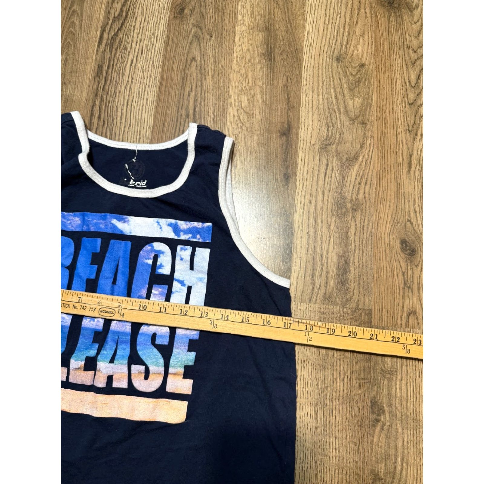 Vintage Hybrid Tank Top Men Blue White Brown Beach Please M Adult? Size US M / EU 48-50 / 2 - 5 Thumbnail