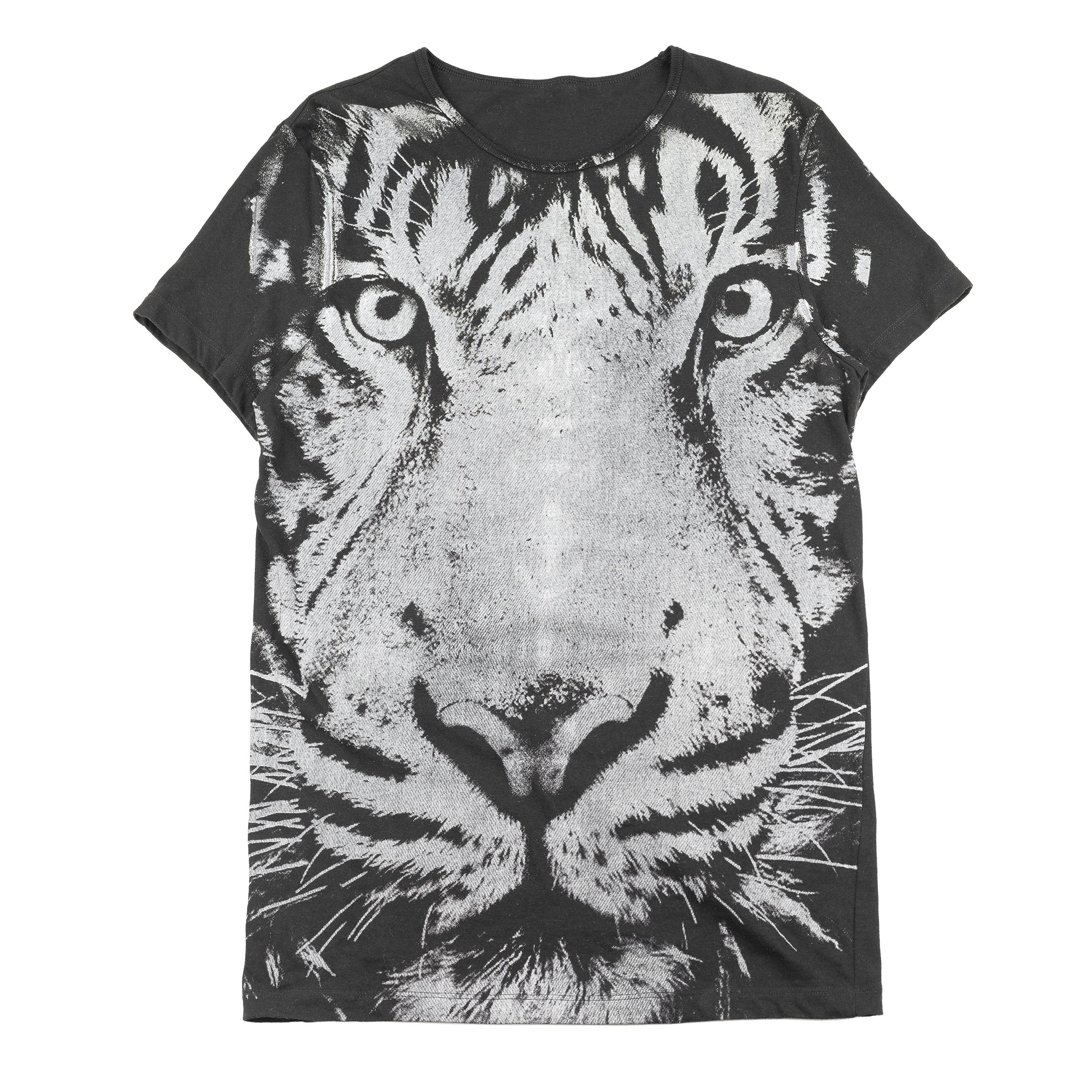 Just Cavalli Just Cavalli Tiger Print Black T-Shirt Size US M / EU 48-50 / 2 - 1 Thumbnail
