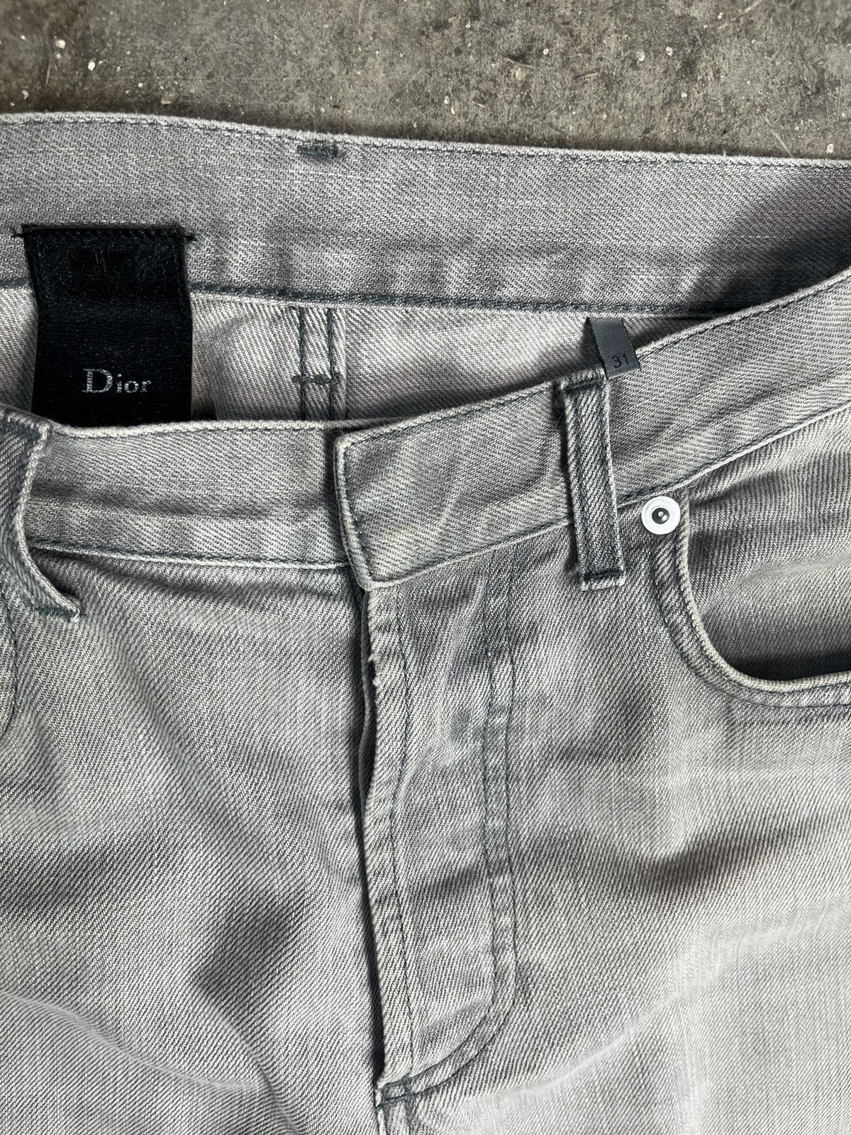 Dior Grey Dior denim jeans Size US 31 - 4 Thumbnail