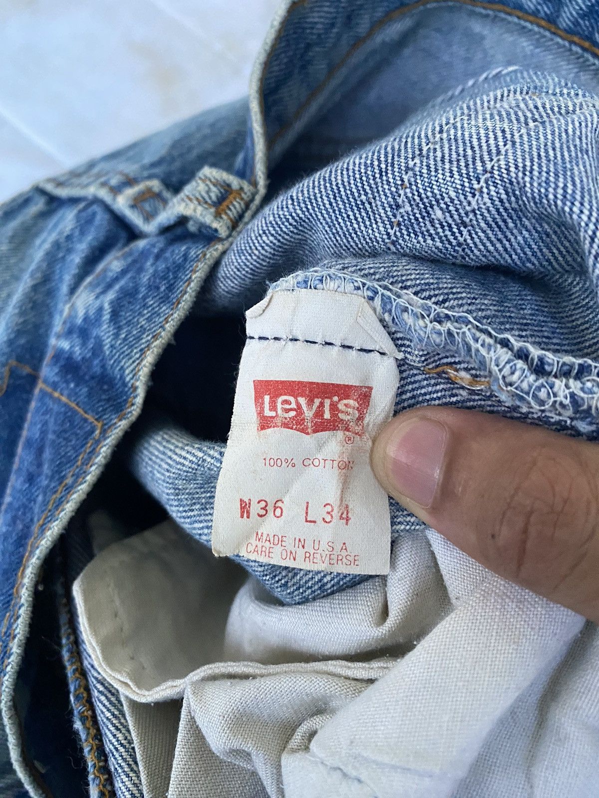 Levi's × Levi's Vintage Clothing VINTAGE LEVIS 501 USA THRASHED DISTRESS DENIM JEANS Size US 34 / EU 50 - 10 Thumbnail
