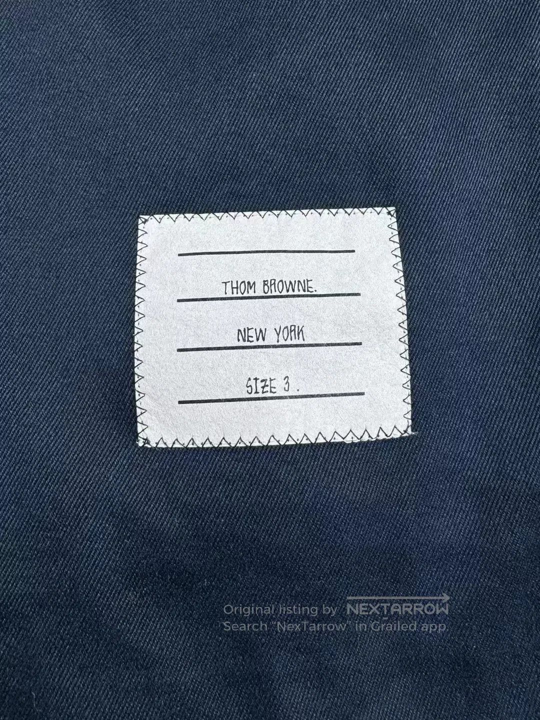 Thom Browne thom browne navy suit with sleeve tag. Size US M / EU 48-50 / 2 - 3 Thumbnail