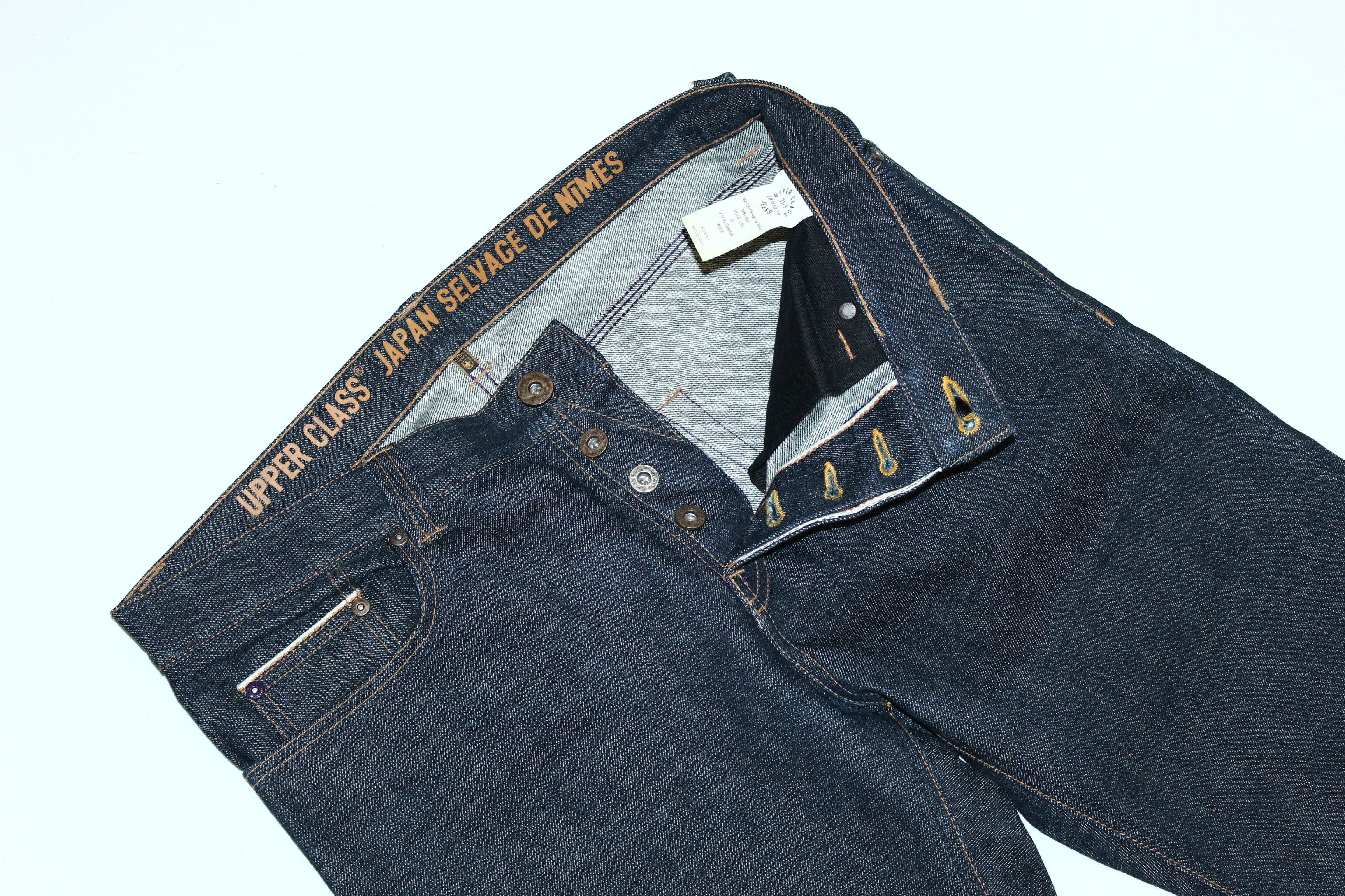 Japanese Brand Upper Class Rough Japan Dotted Selvage Raw 14,4oz Jeans Size US 33 - 1 Thumbnail