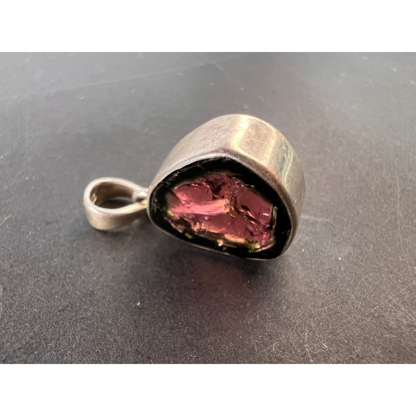 Other NEW Watermelon tourmaline slice 925 pendant 3.90 grams Size ONE SIZE - 8 Thumbnail