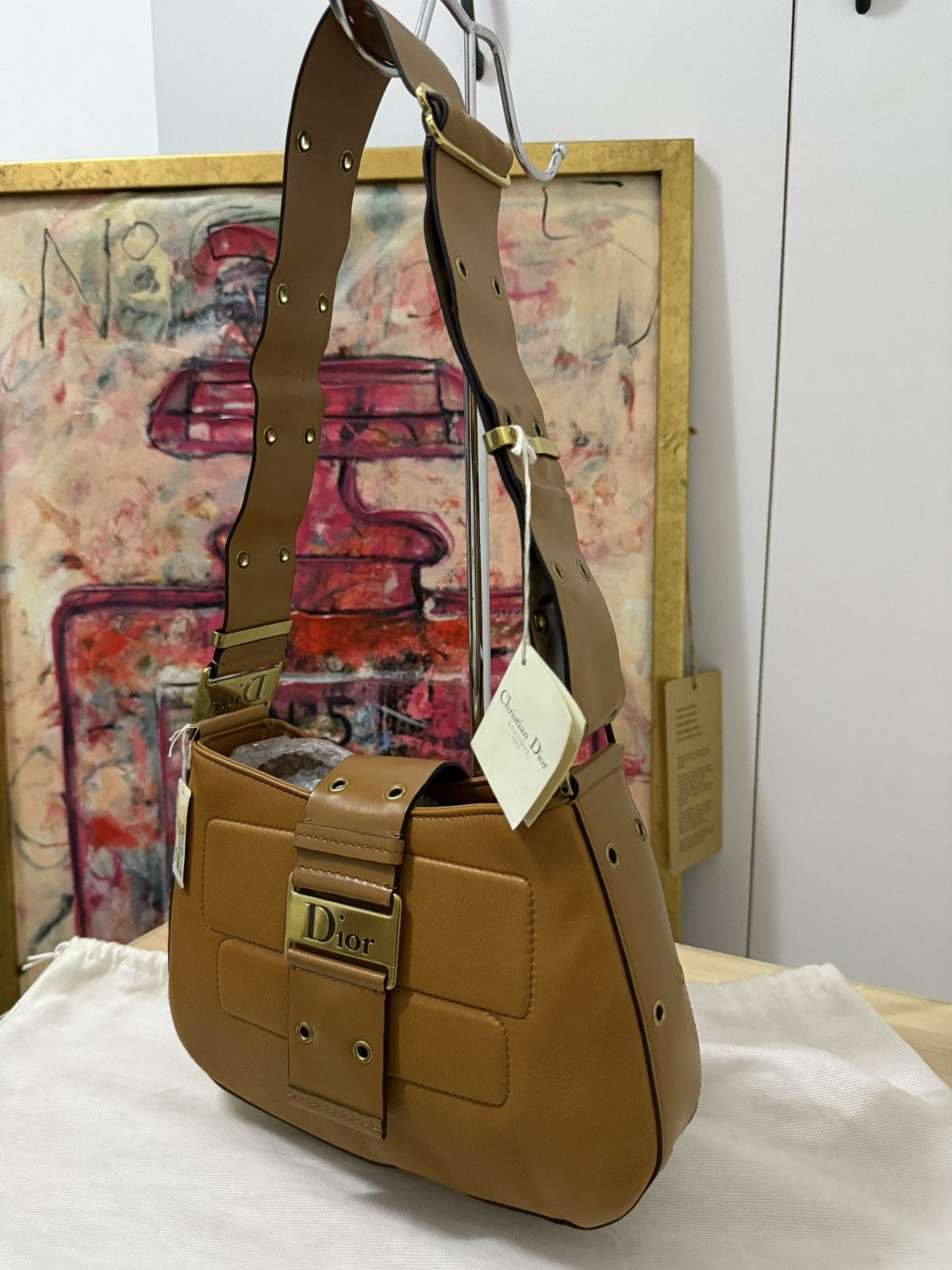 Dior 2002 Christian Dior brown leather Street Chic Columbus bag Size ONE SIZE - 7 Thumbnail