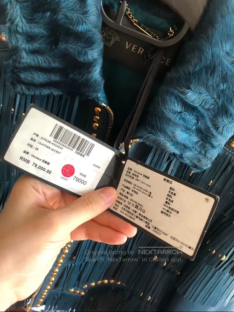 Versace Versace Fur collar tassel rivet leather jacket Size S / US 4 / IT 40 - 3 Thumbnail
