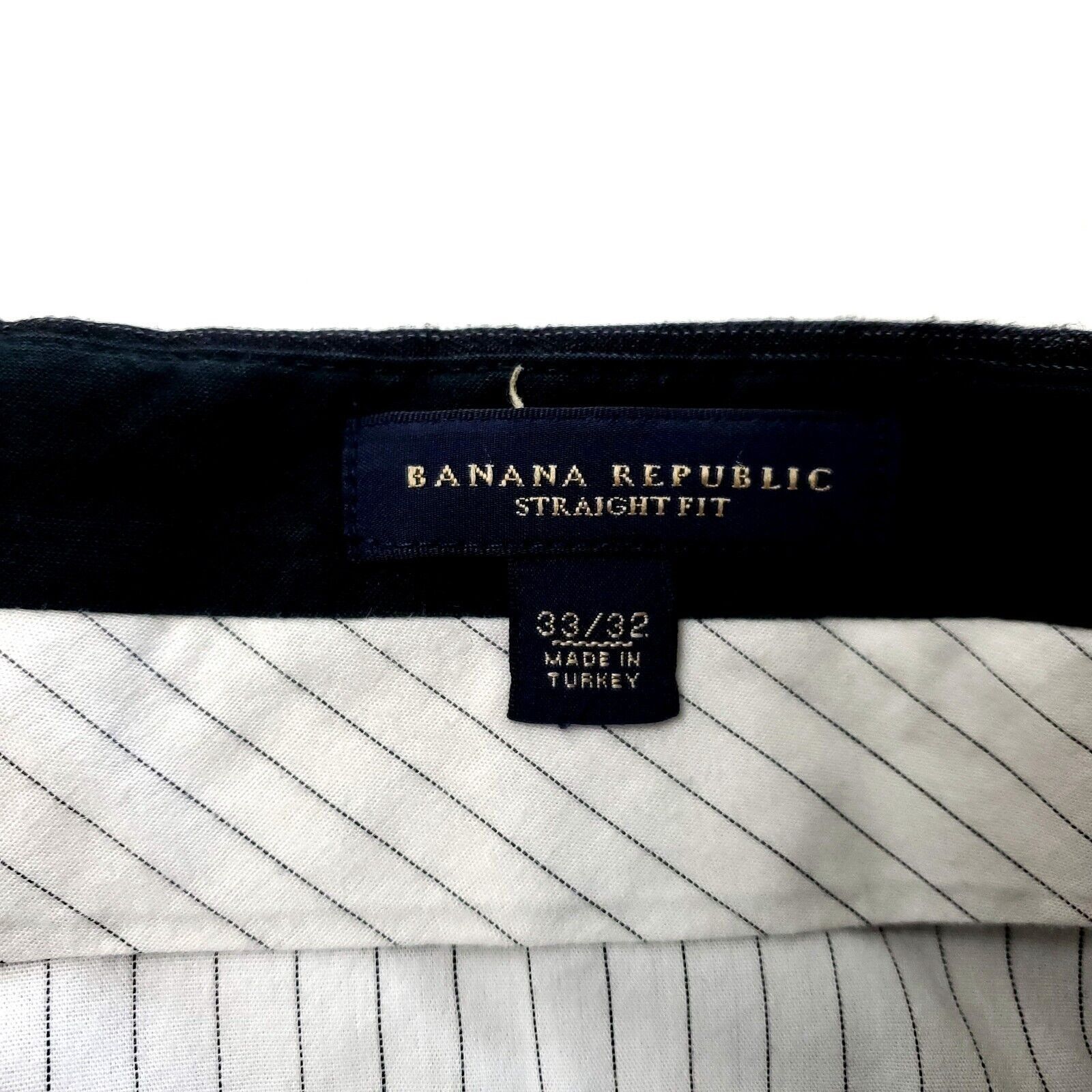 Banana Republic Banana Republic Wool Straight Fit Dress Pants 33/32 Black Fl Size 34R - 3 Thumbnail