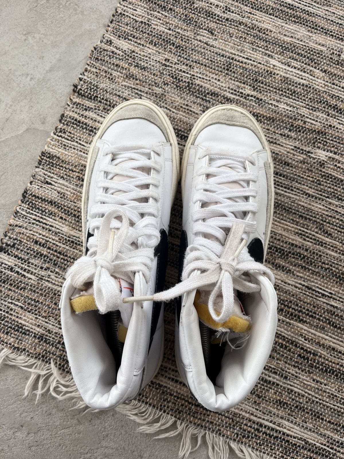 Nike Vintage Nike Blazer White Leather Sk8 Mid Sneakers y2K new Size US 10.5 / EU 43-44 - 12 Thumbnail