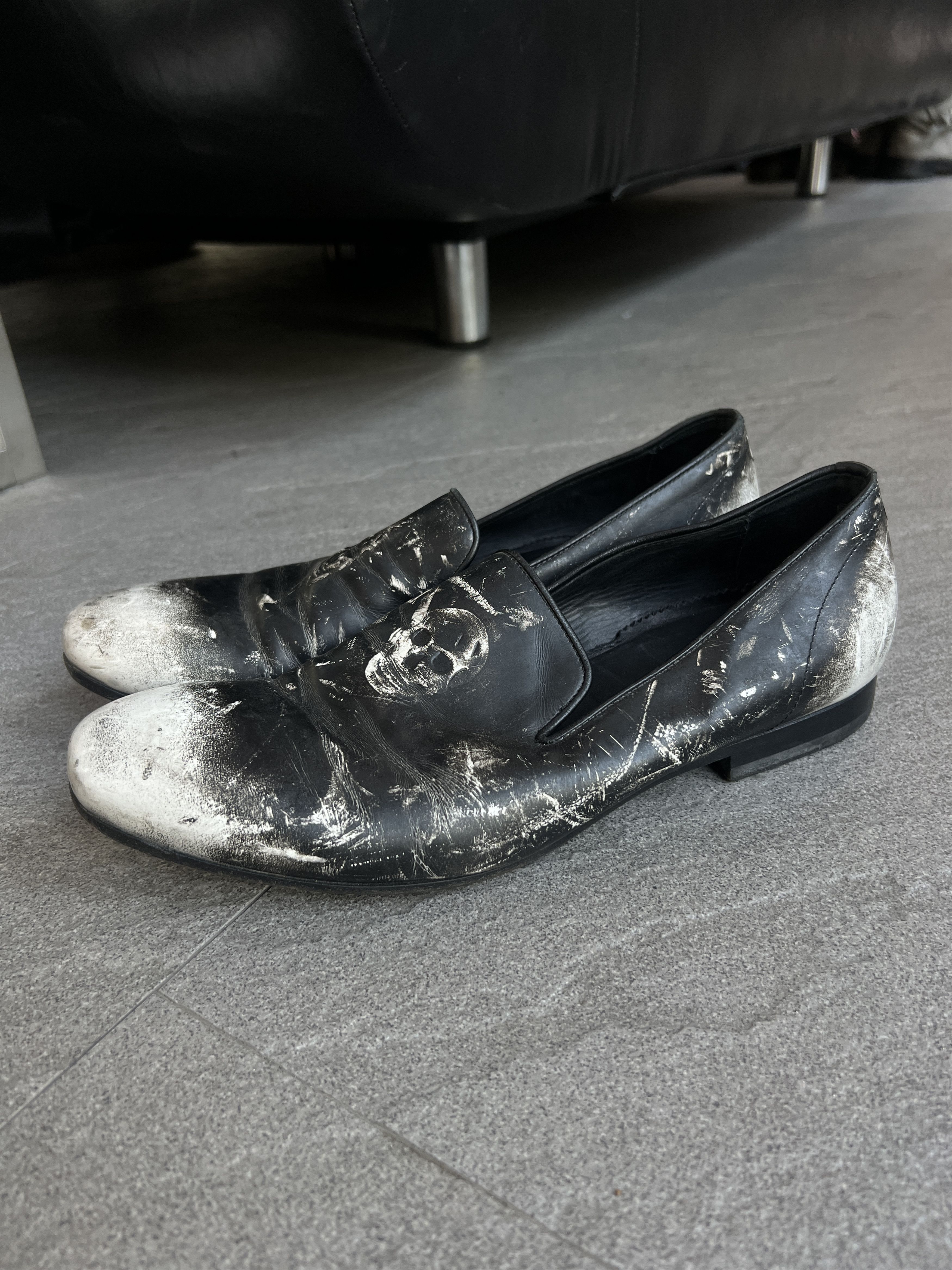 Alexander McQueen Alexander McQueen Skull Distressed Loafers EU42 Size US 9 / EU 42 - 1 Thumbnail