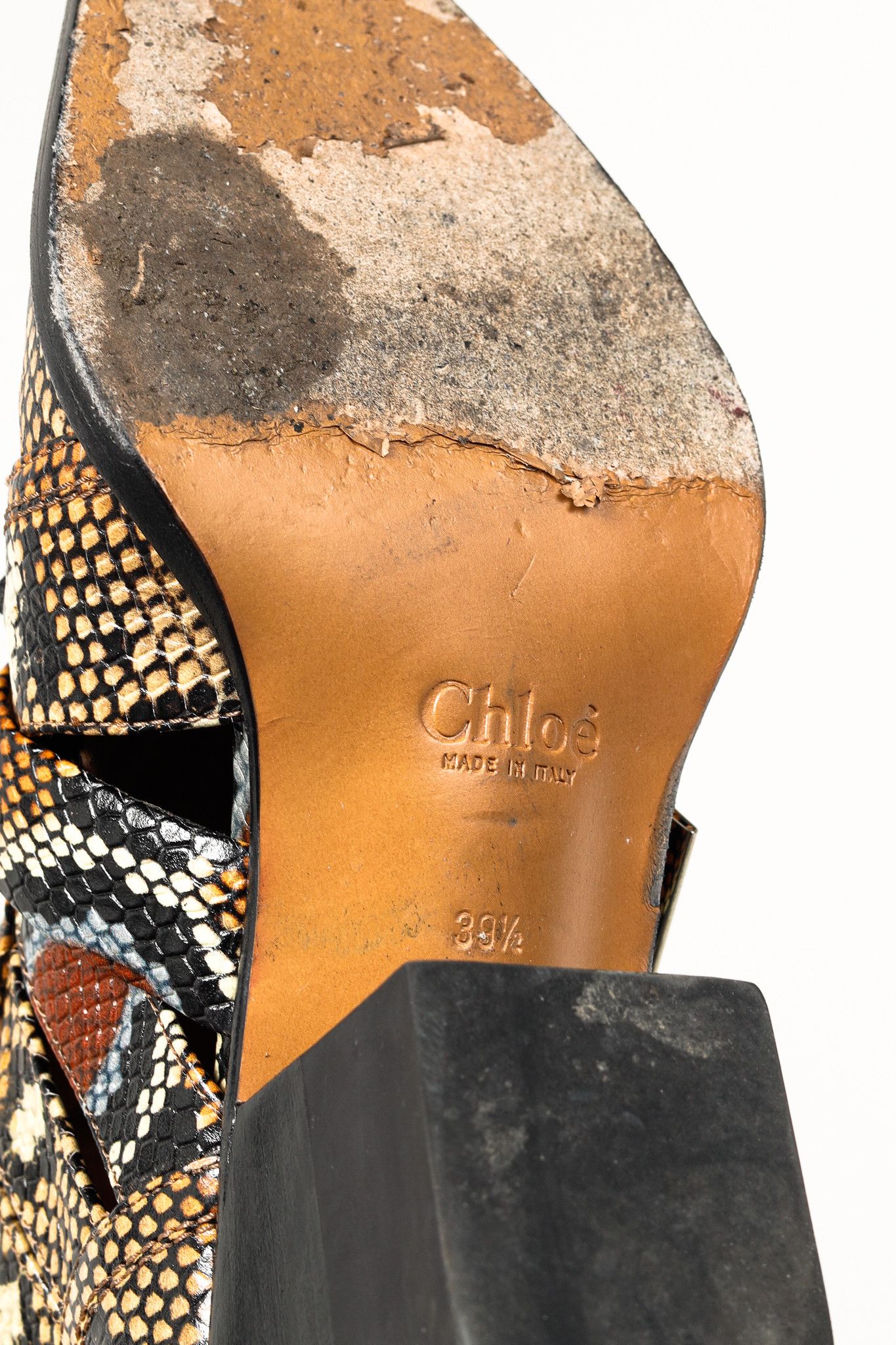 Chloe Chloe Rylee Python-Print Leather Ankle Boots Size US 9 / IT 39 - 5 Thumbnail