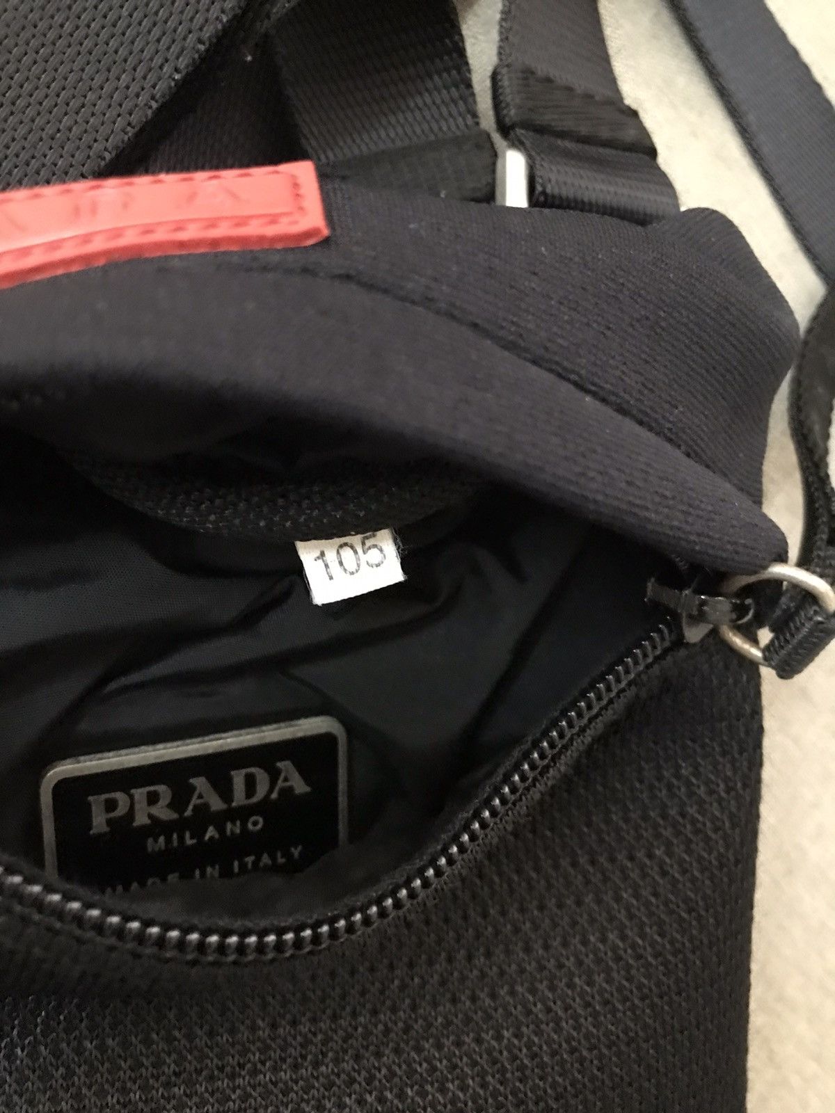 Prada PRADA Sport Black Mesh Mini Side Bag Size ONE SIZE - 7 Thumbnail