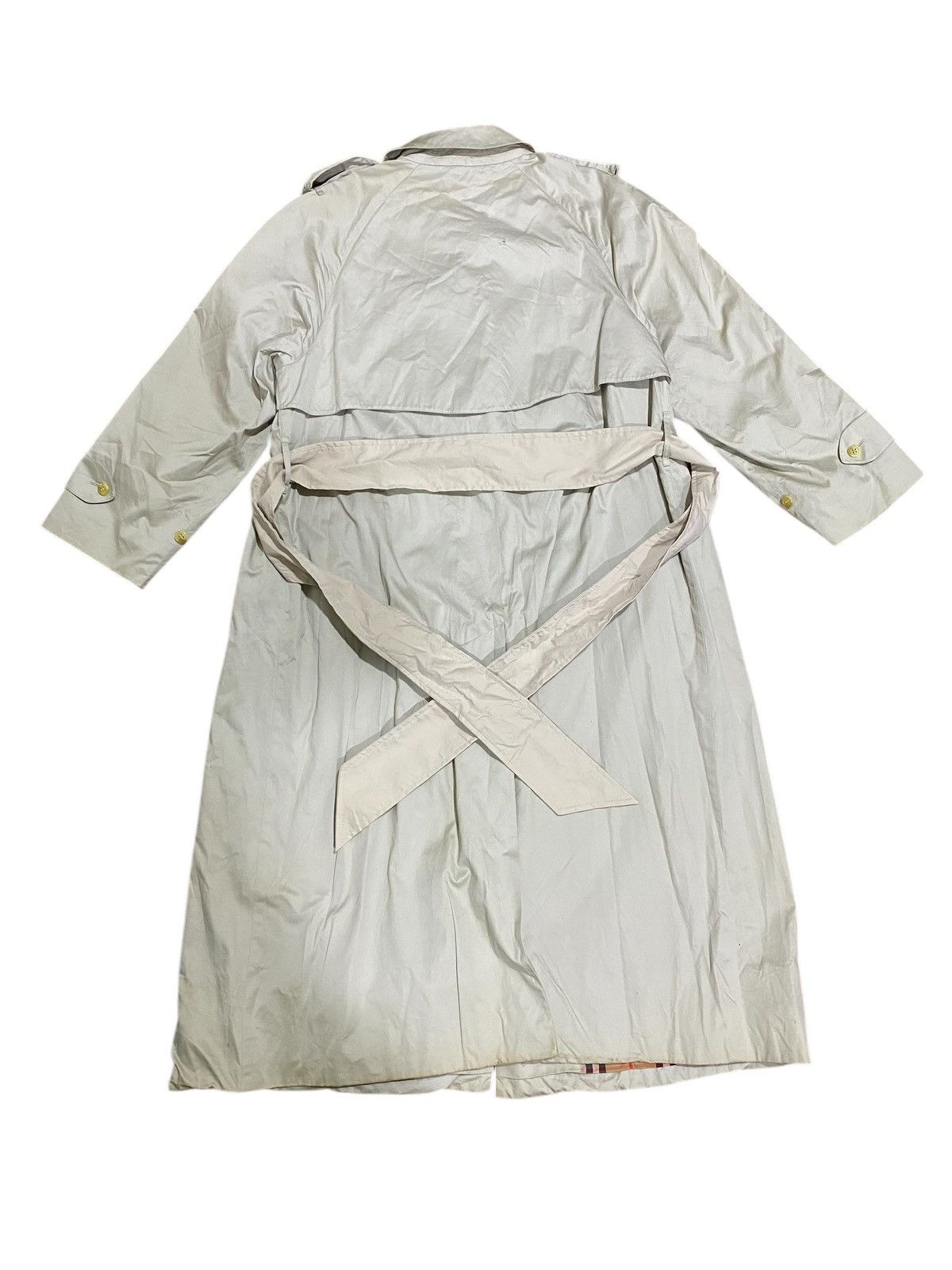 Burberry Vintage Burberrys NovaChek Double Breasted Trench Coat Size US L / EU 52-54 / 3 - 4 Thumbnail