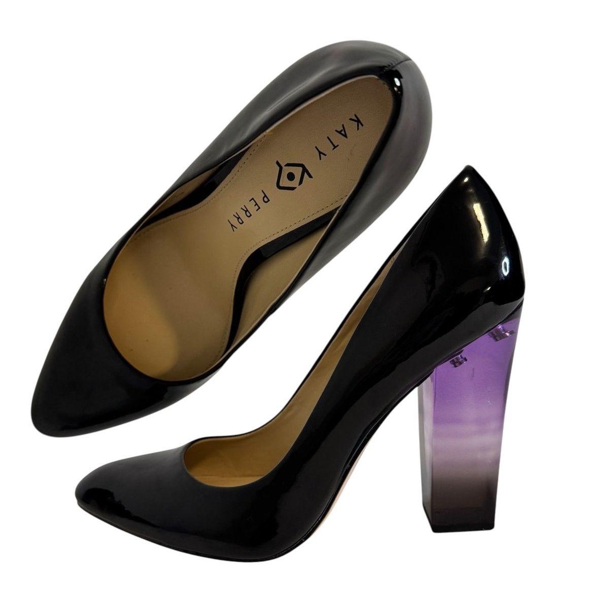 Other Katy Perry A.W. Black Patent Purple Ombre Heel Pump Size 9 Size US 9 / IT 39 - 6 Thumbnail