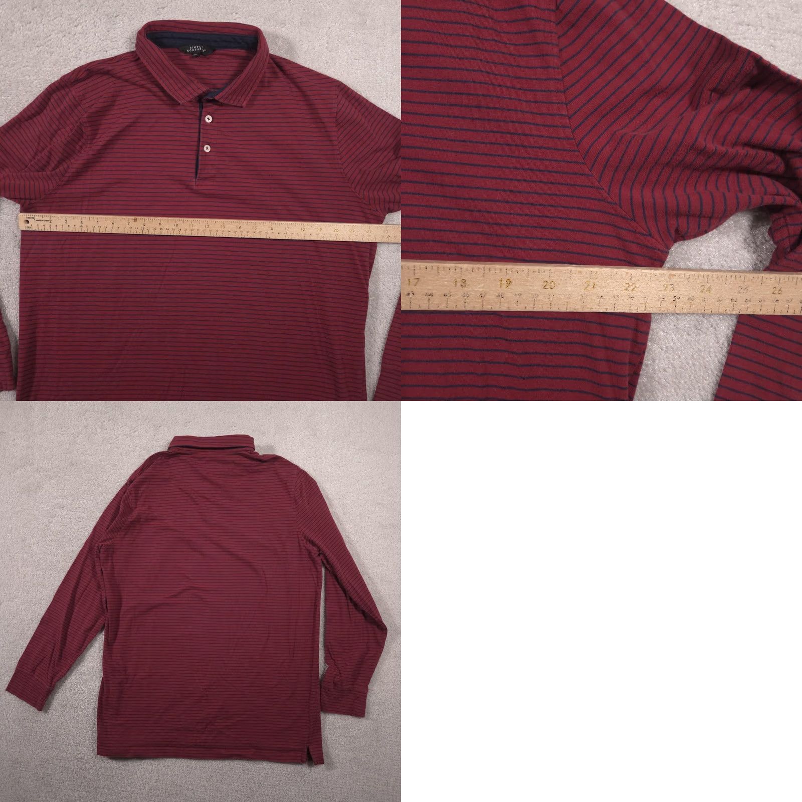 Vintage VINTAGE? No. Simply Southern Polo Shirt Mens 2XL Red Striped Long Sleeve Casual Knit Top Size US XXL / EU 58 / 5 - 8 Thumbnail