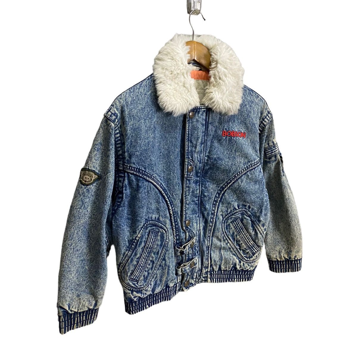Vintage Vintage 80s Bobson asid wash denim jacket Size US S / EU 44-46 / 1 - 2 Thumbnail