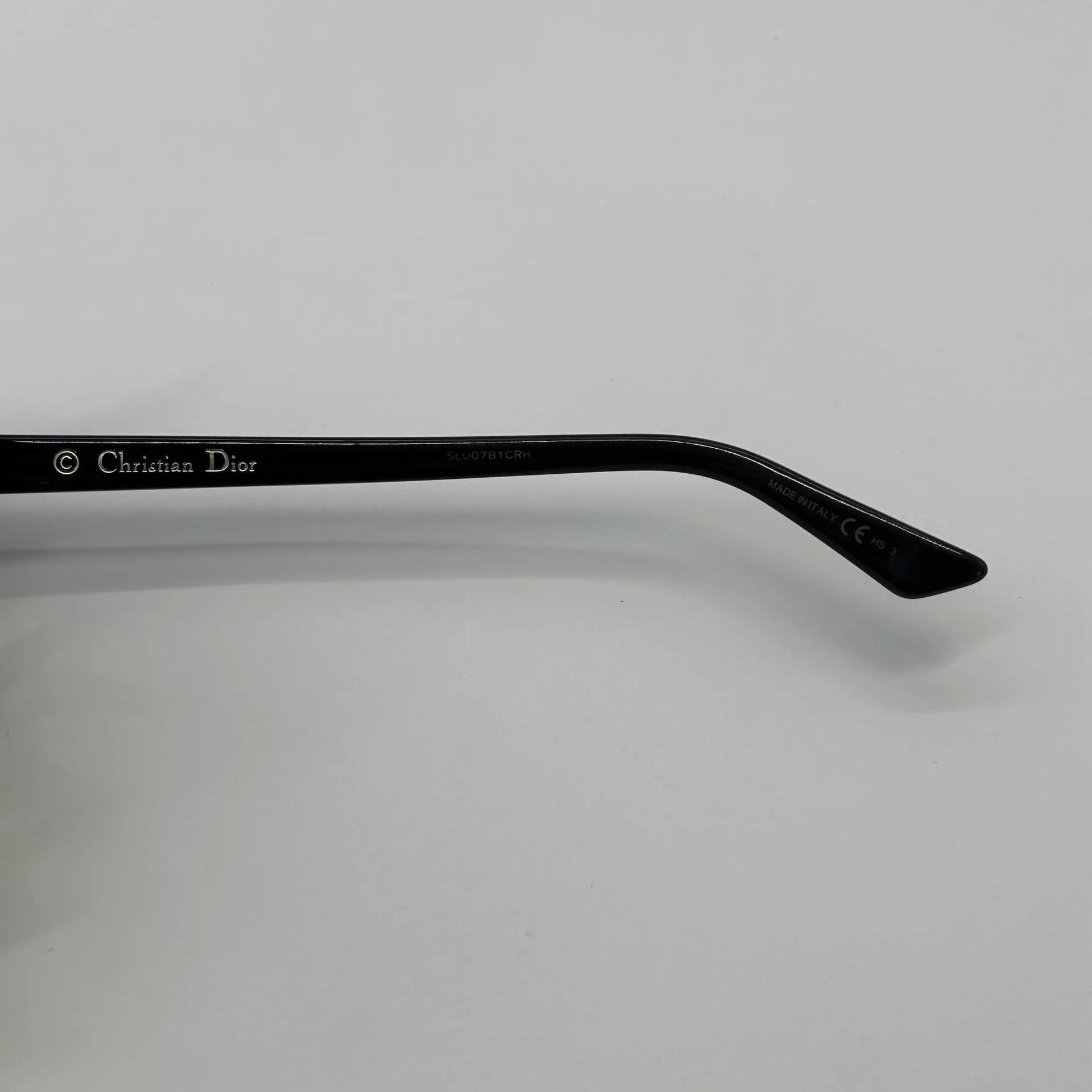 Dior Dior Black Oval Side Dior Logo Sunglasses Size ONE SIZE - 3 Thumbnail