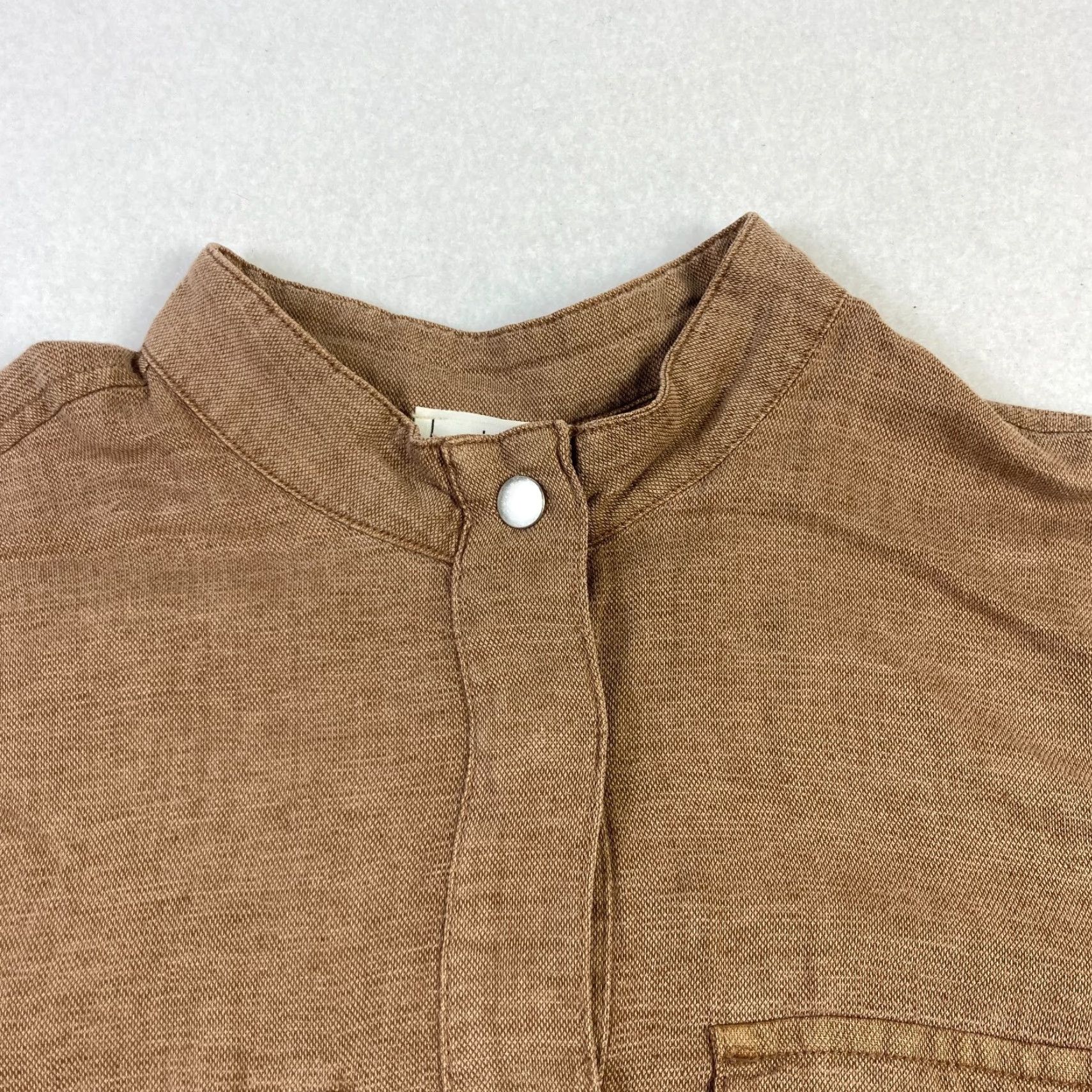 Nicole Miller Nicole Miller New York Linen Jacket Women's Medium Brown Full Zip Long Sleeve Size M / US 6-8 / IT 42-44 - 4 Thumbnail
