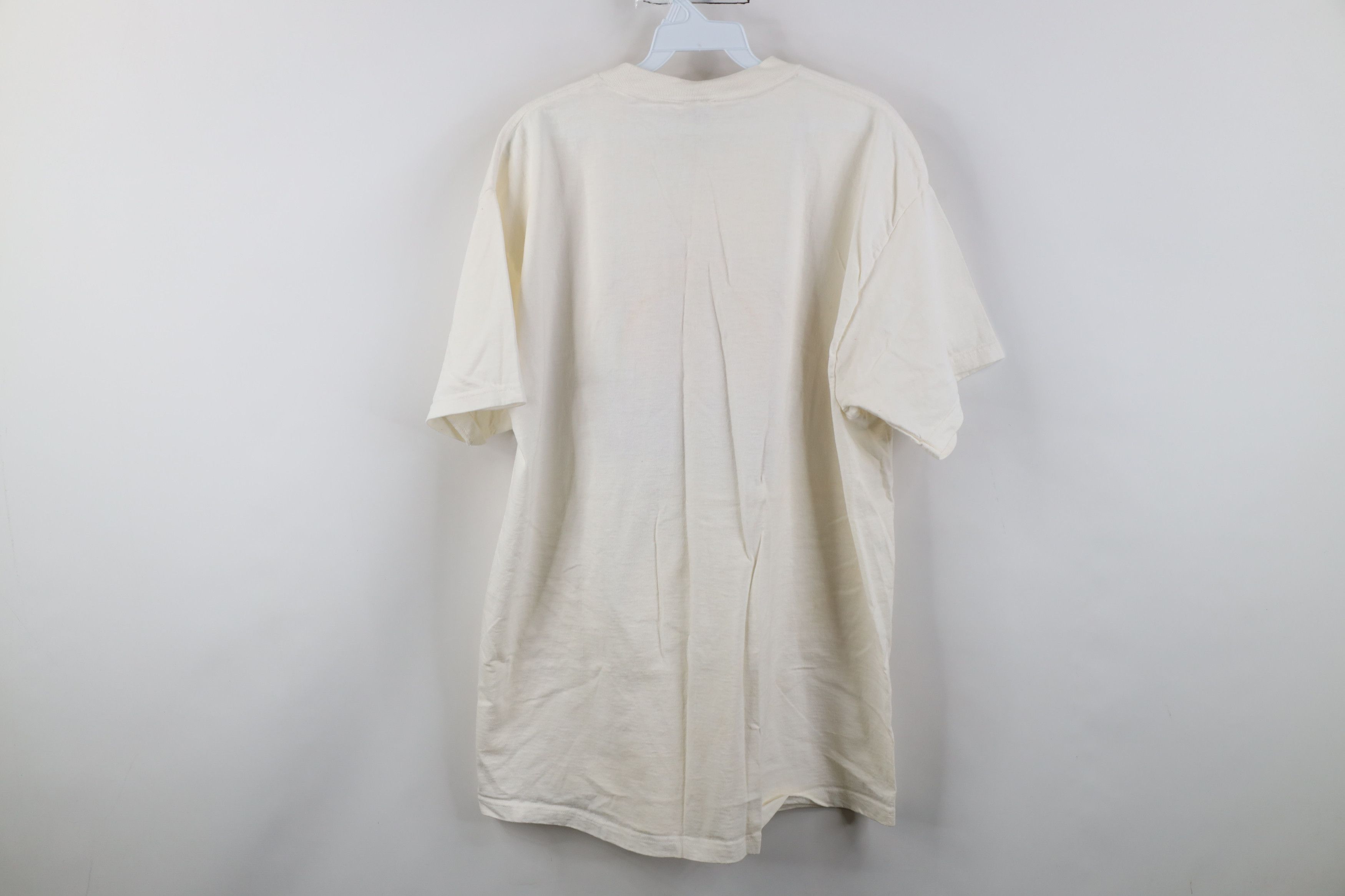 Vintage Vintage 90s Ohio State University Basketball T-Shirt Cream Size US XL / EU 56 / 4 - 11 Thumbnail