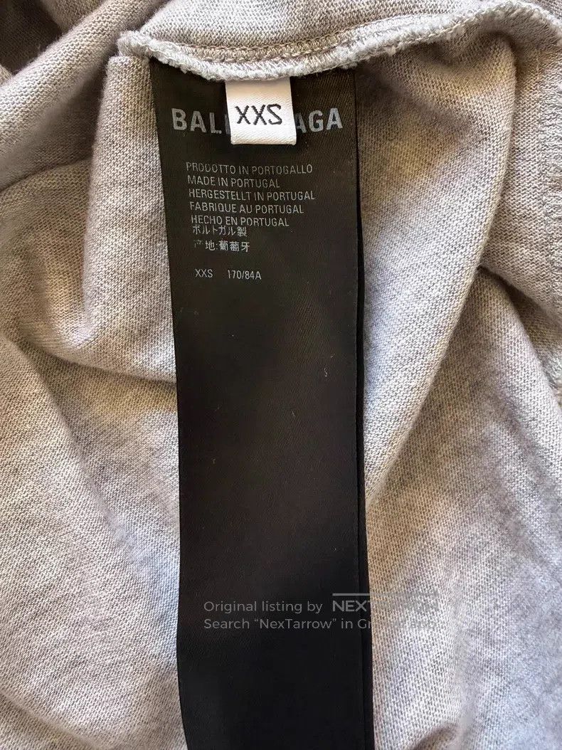 Balenciaga Balenciaga Gray Fake Two-Piece Long Sleeve T-Shirt Size US XXS / EU 40 - 4 Thumbnail