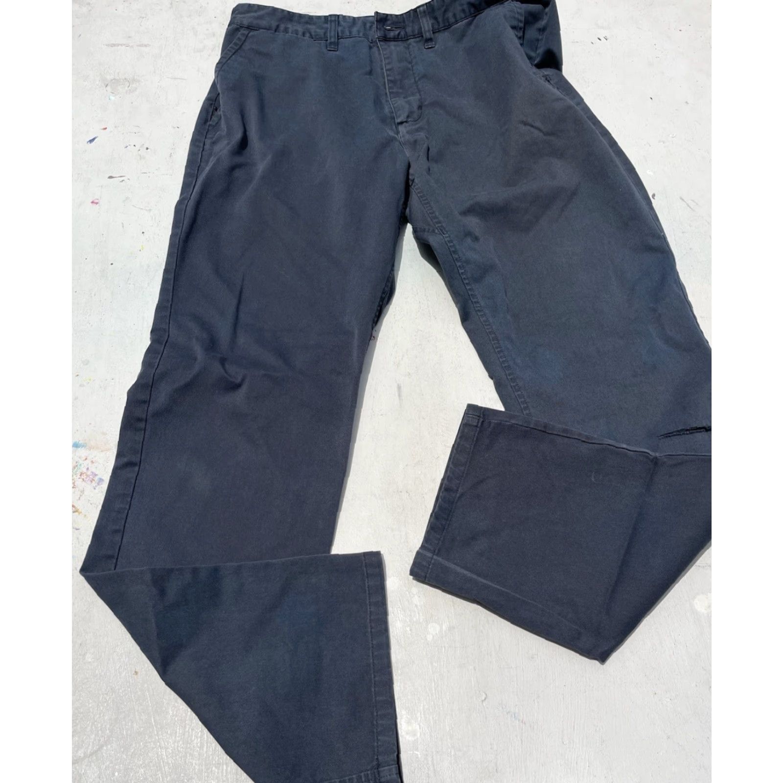Vintage NikeSB Pants Black Flat Front 32 Regular 5-Pocket Chino Skate Casual Work Mens Size US 32 / EU 48 - 2 Thumbnail