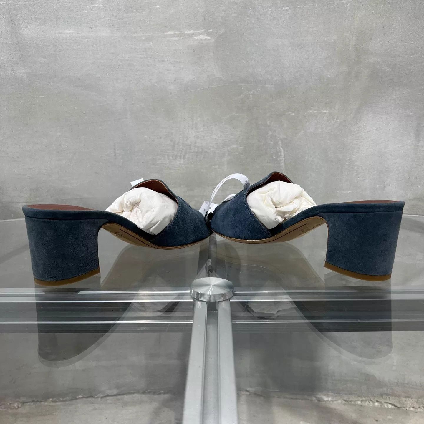 Loro Piana Loro Piana Denim Blue Heeled Slippers 38 Size US 7.5 / IT 37.5 - 5 Thumbnail
