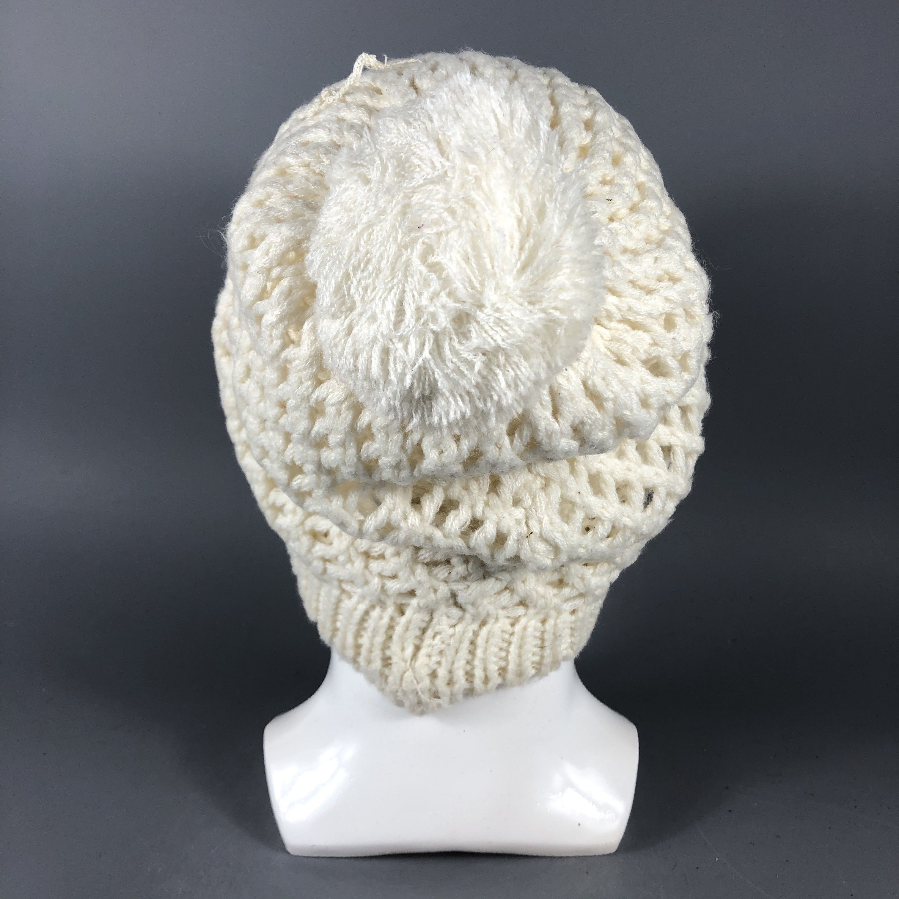 Vintage Vintage Knit Beanie Snow Hat Snow Cap -D848 Size ONE SIZE - 2 Thumbnail