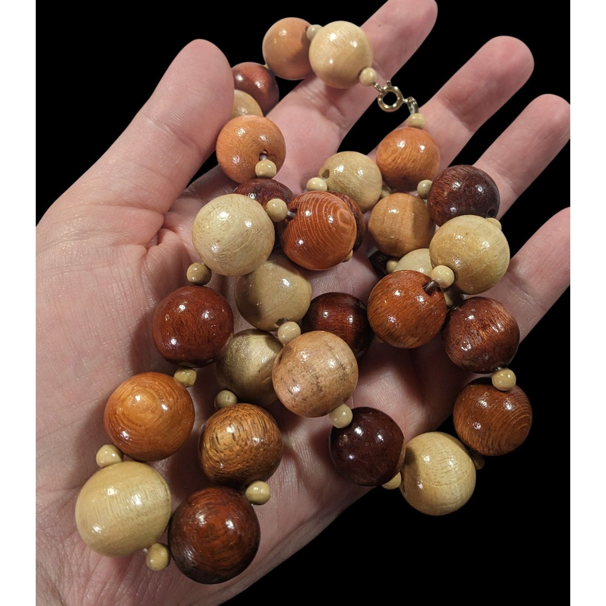 Other Rustic Cottagecore Polished Wood Beaded Lightweight Necklace Size ONE SIZE - 3 Thumbnail