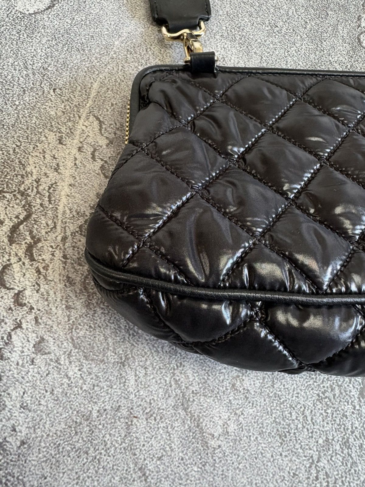 Moncler MONCLER Black Quilted Nylon ELIANNE Crossbody Shoulder Bag Size ONE SIZE - 6 Thumbnail