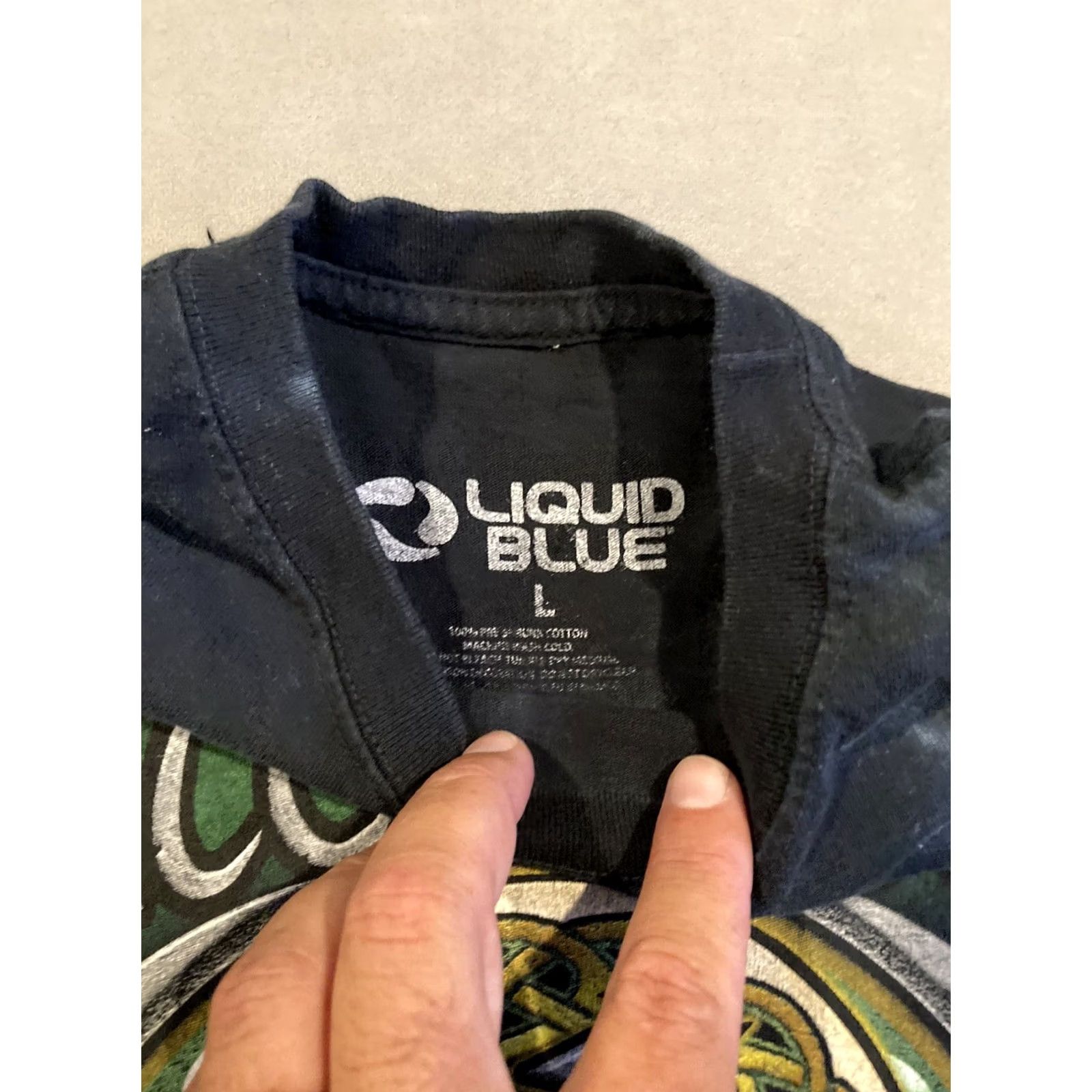 Liquid Blue Grateful Dead Liquid Blue Tie Dye Green Shamrock Shirt Irish Celtic L Regular Size Size US L / EU 52-54 / 3 - 3 Thumbnail