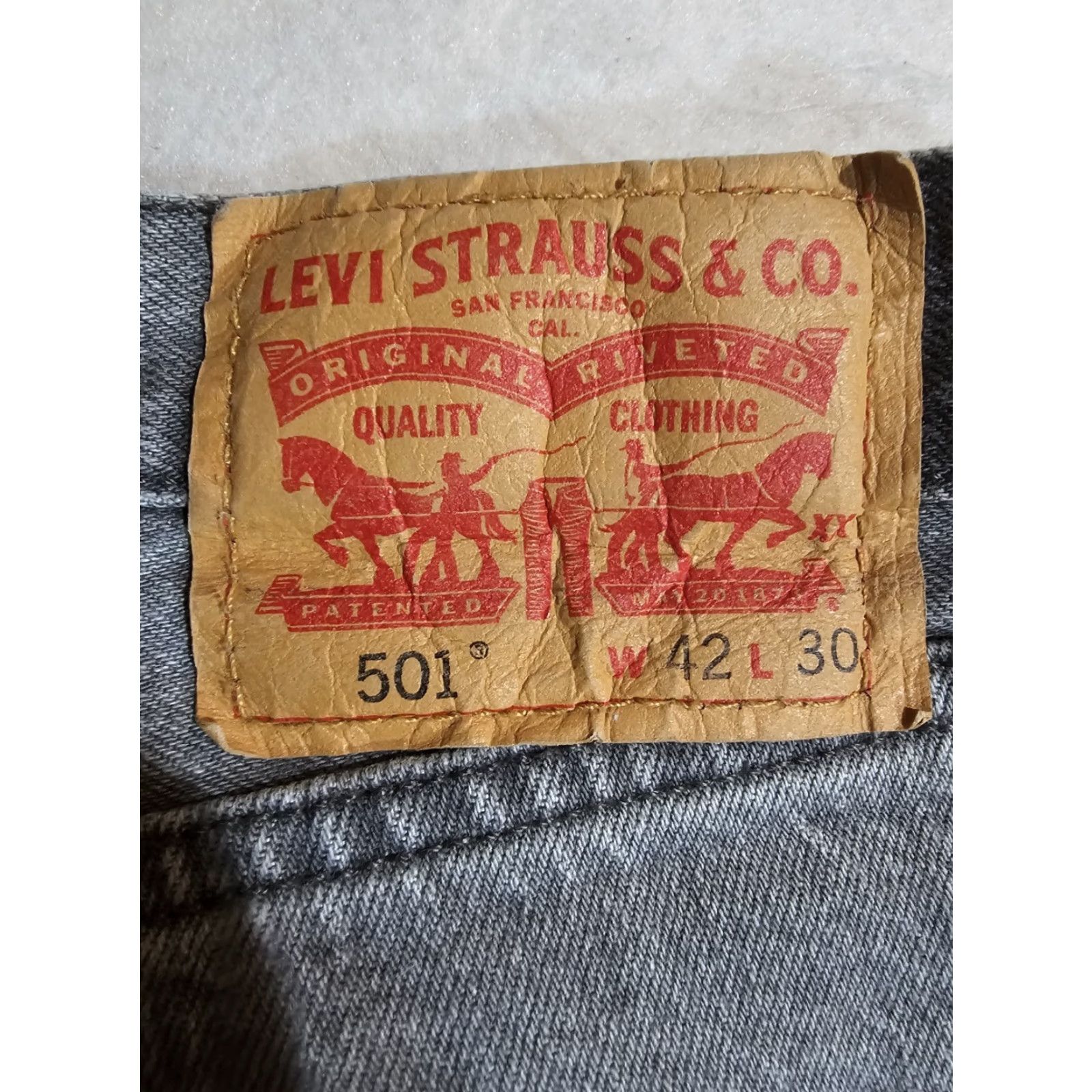 Levi's VINTAGE Levi's 501 XX Jeans Mens Medium Gray 42x30 Denim Cotton 90s Style Regular Straight Size US 42 / EU 58 - 6 Thumbnail